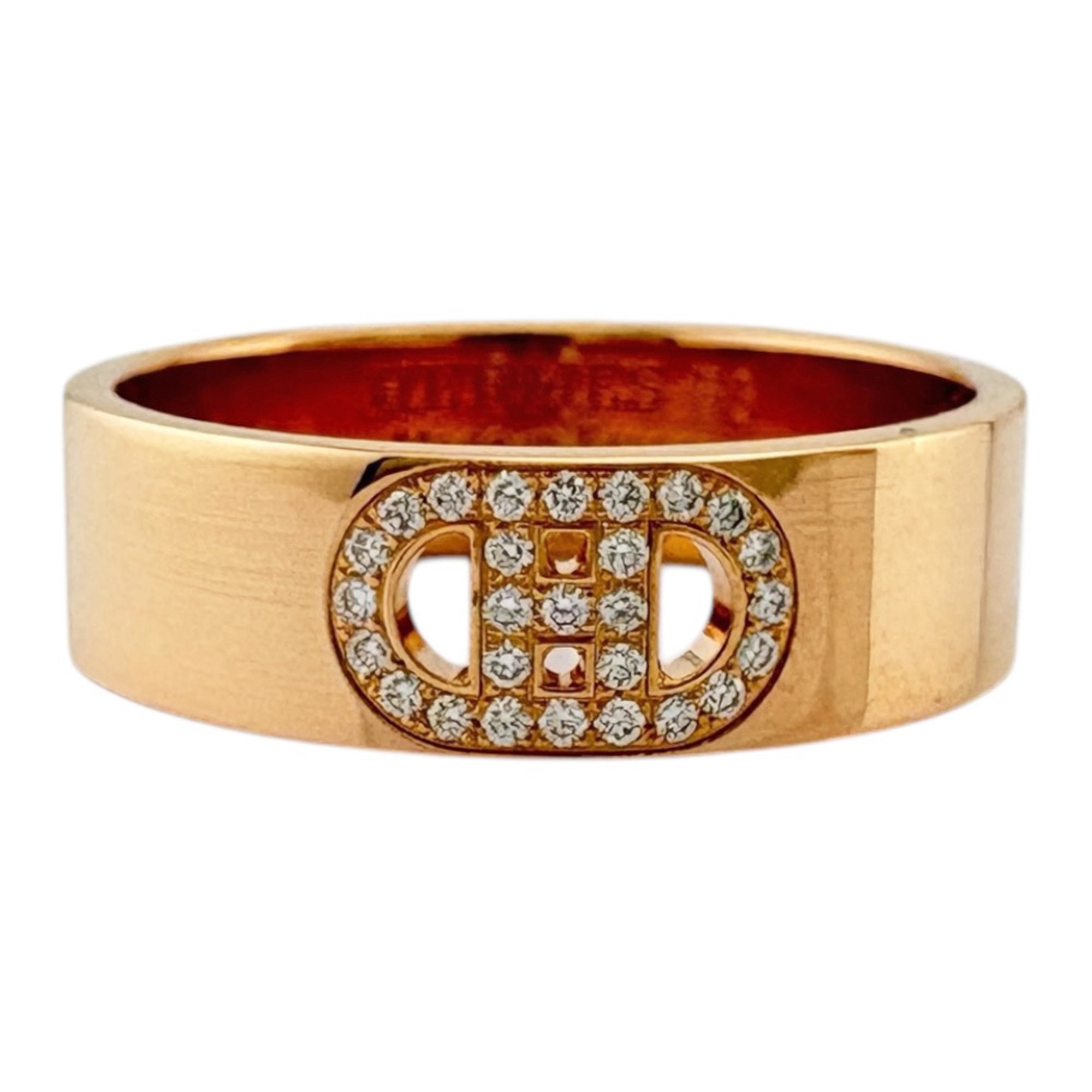 Hermes Pink Gold (18K) Band Ring (Pre-Owned)