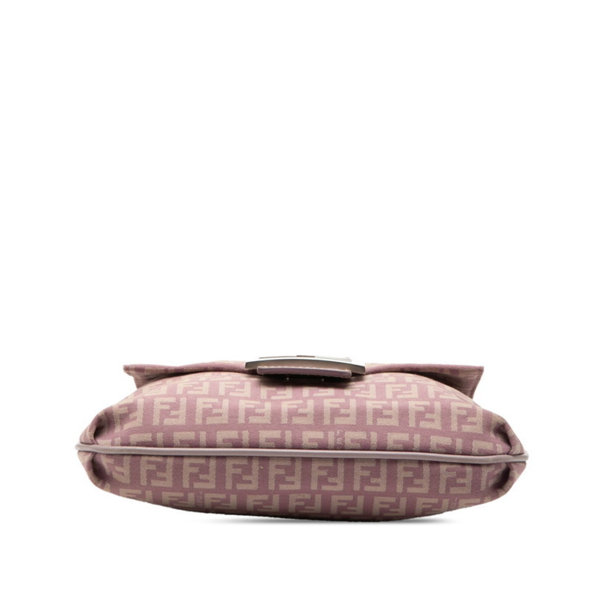 Fendi Light Purple Canvas Leather Shoulder Bag (Pre-Owned)