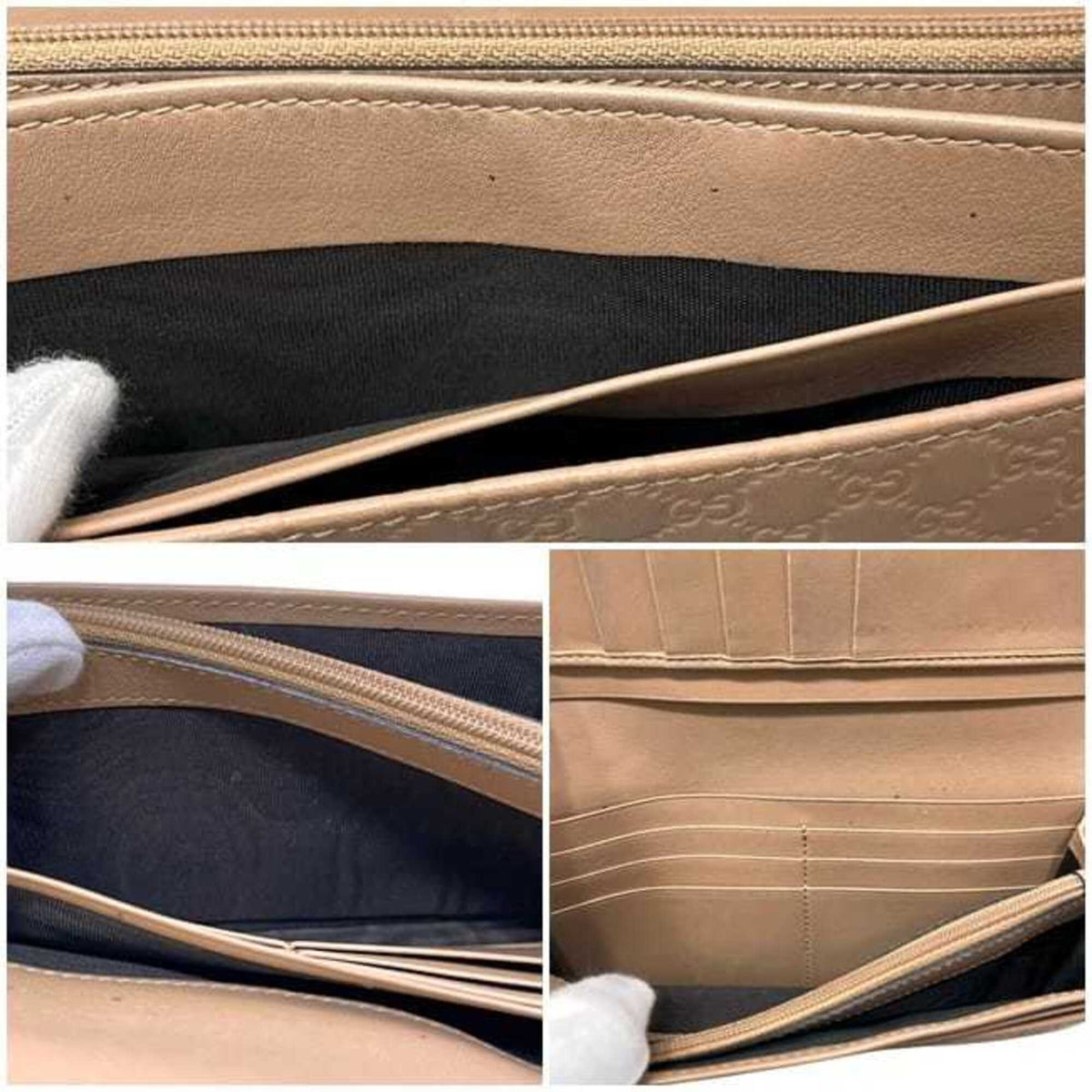 Gucci Microguccissima Beige Micro Gg Leather Long Wallet (Bi-Fold) (Pre-Owned)
