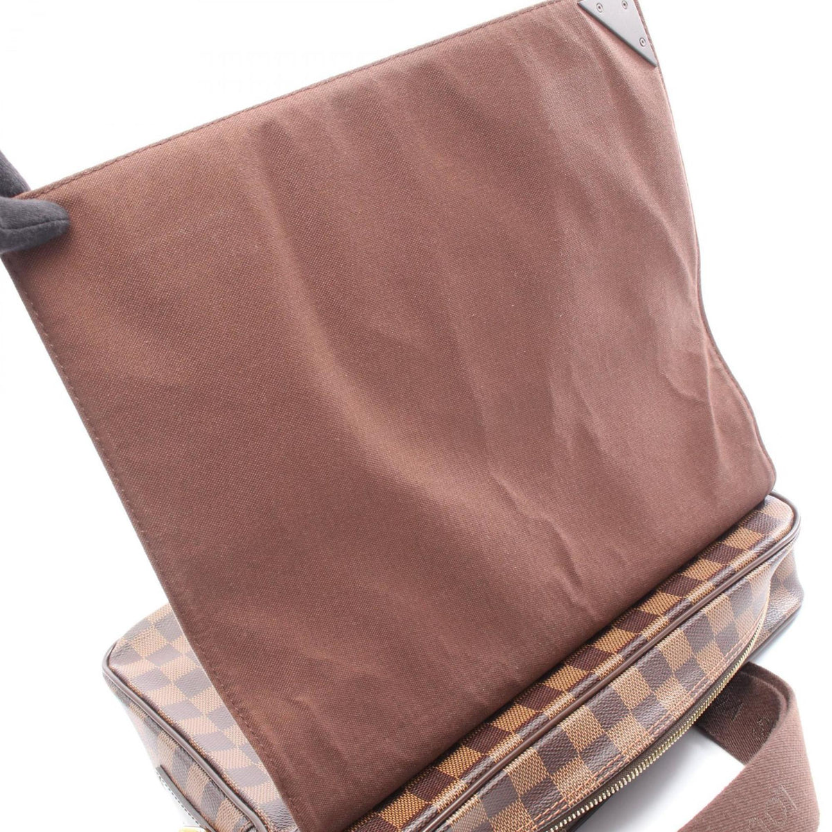 Louis Vuitton Brown Damier Canvas Coated Canvas Leather Shoulder Bag (Pre-Owned)