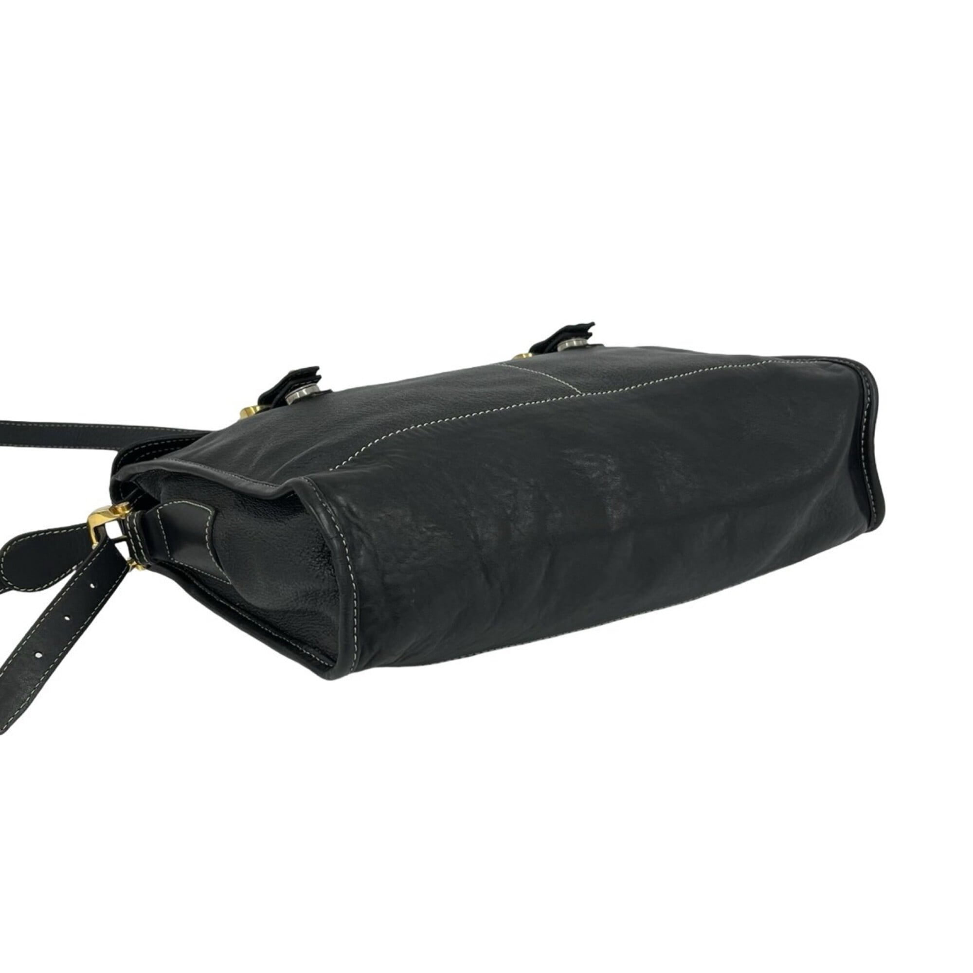 Loewe Black Leather Pochette Shoulder Bag (Pre-Owned)