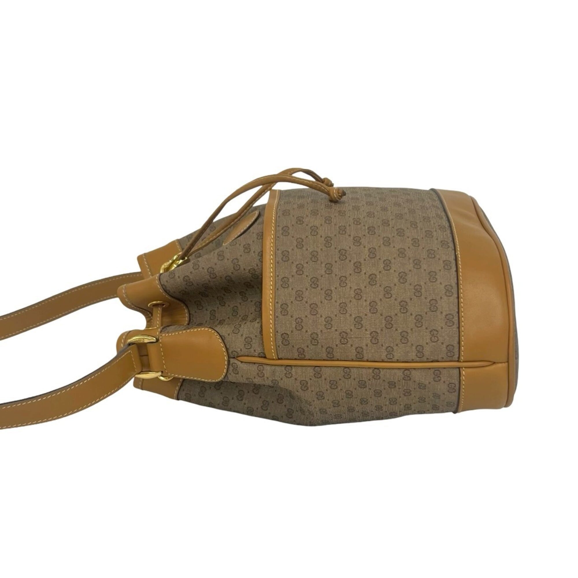 Gucci Brown Leather Pvc Shoulder Bag (Pre-Owned)