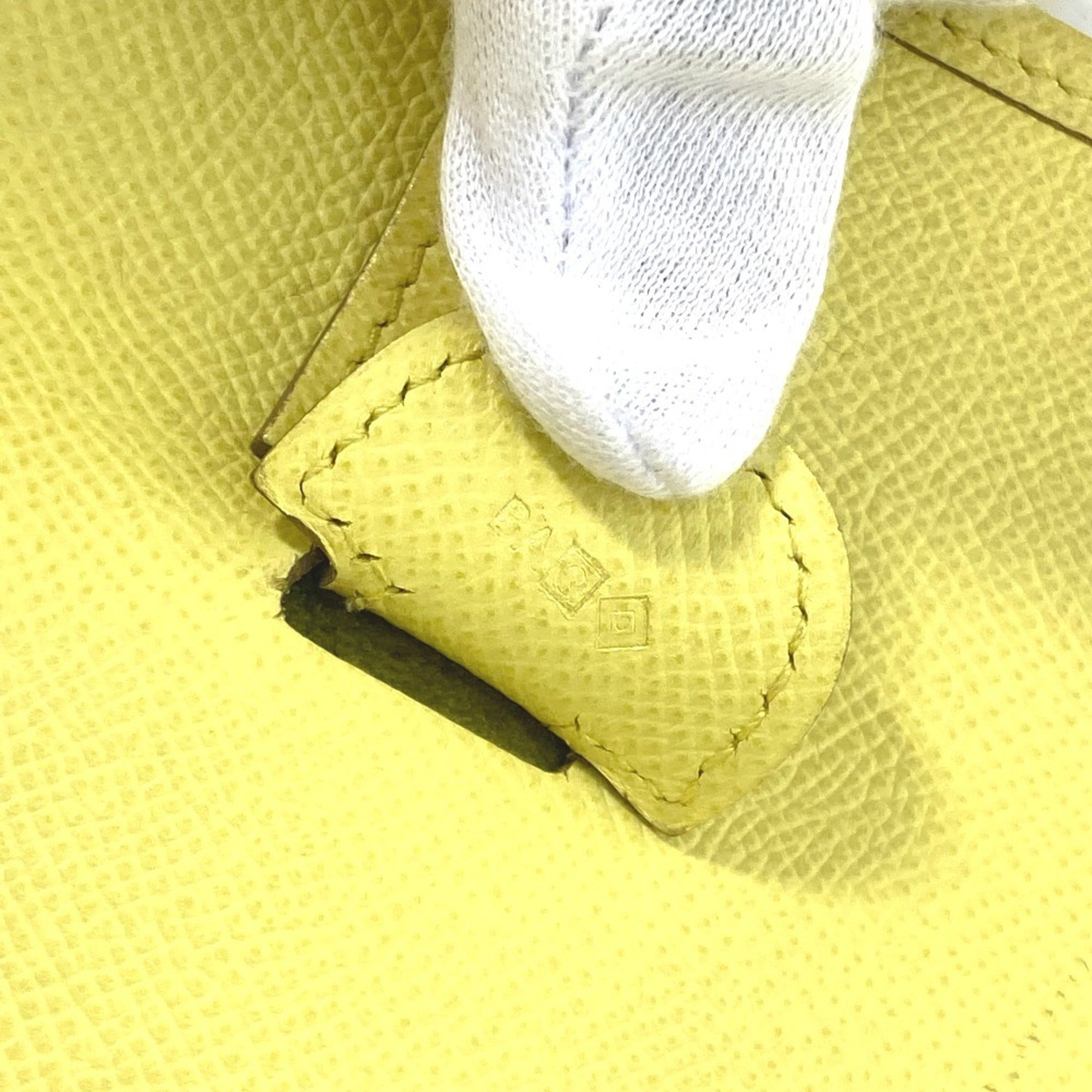 Hermes Lime Lime Yellow Yellow Epsom Leather Shoulder Bag (Pre-Owned)