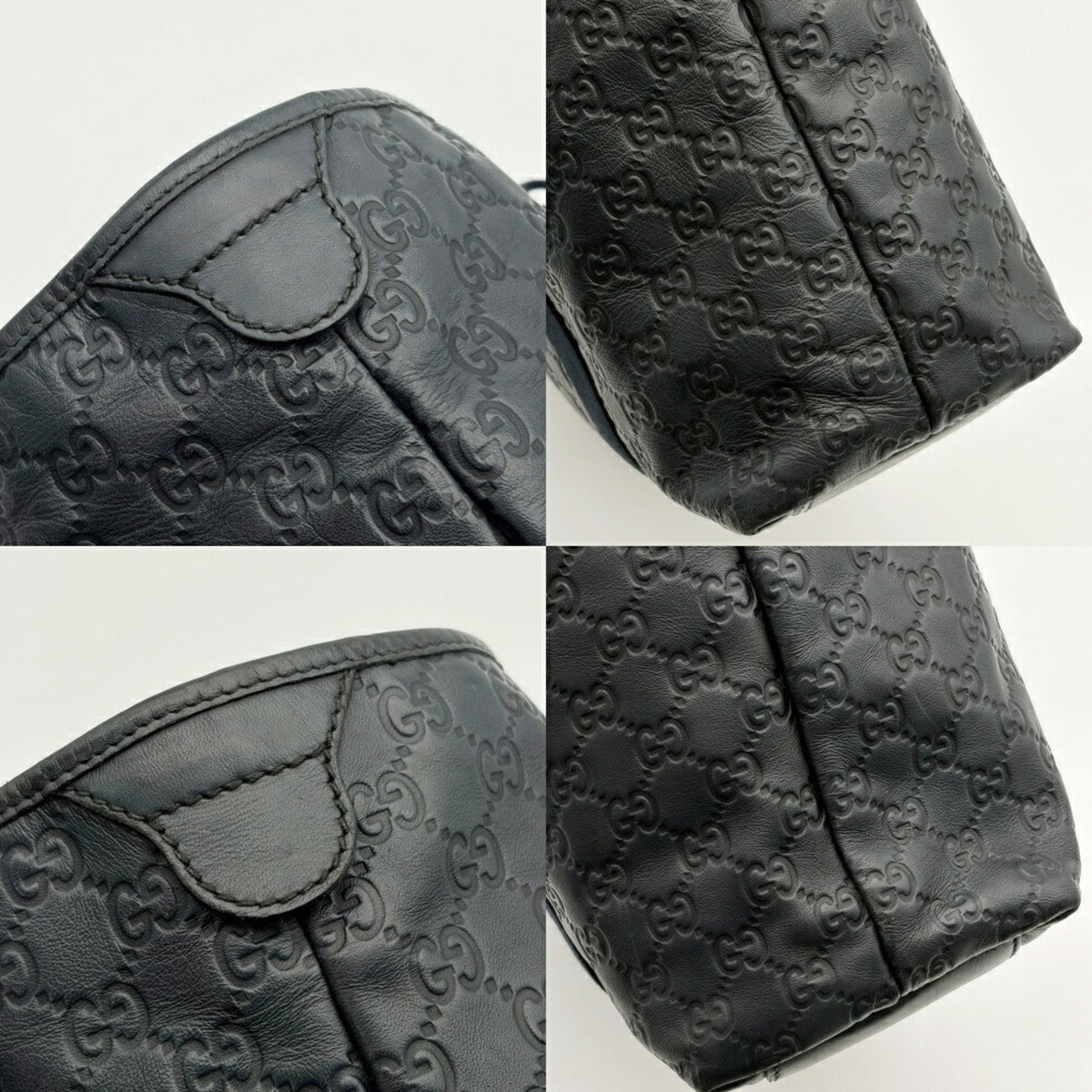 Gucci Black Leather Tote Bag (Pre-Owned)