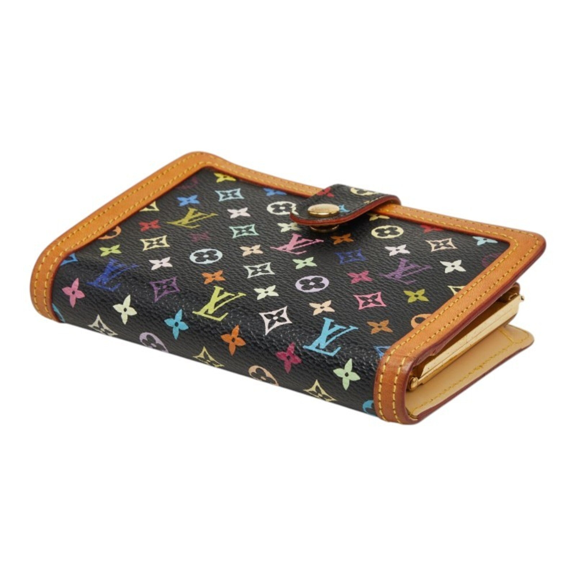 Louis Vuitton Black Multi-Color Pvc Leather Wallet (Bi-Fold) (Pre-Owned)
