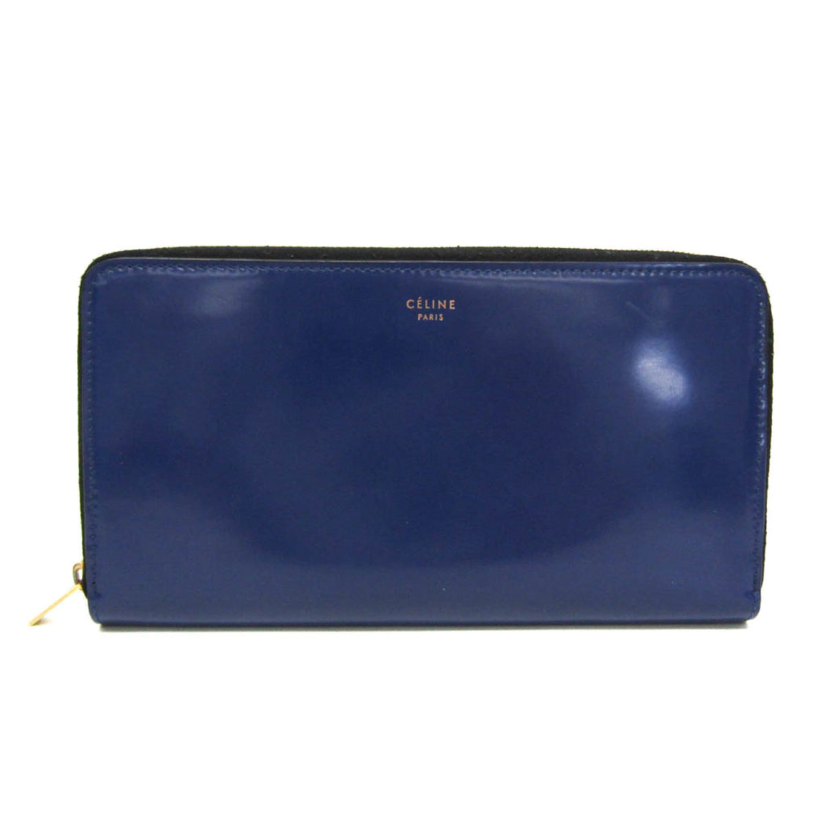 Celine Navy Leather Long Wallet (Bi-Fold) (Pre-Owned)