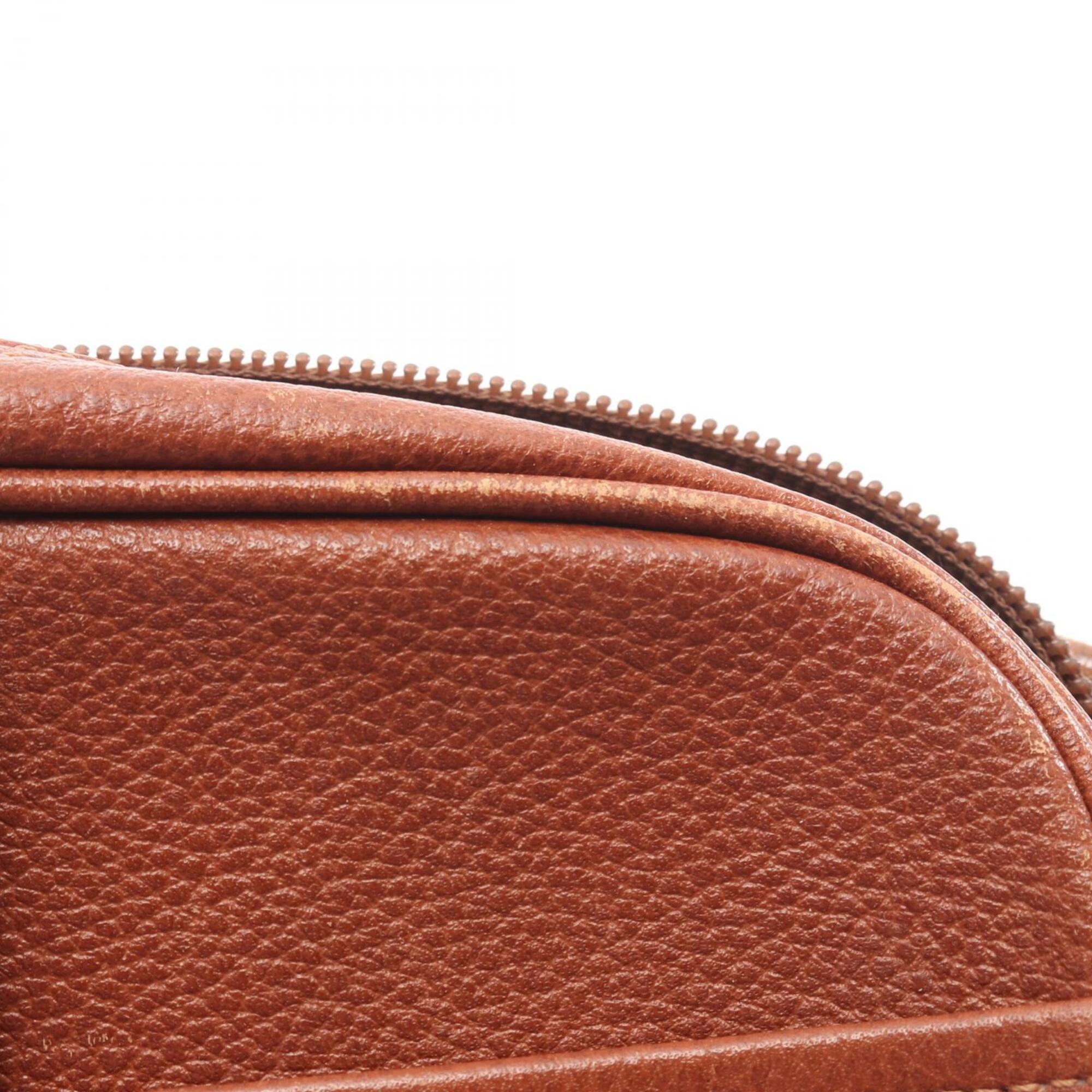 Saint Laurent Brown Leather Handbag Shoulder Bag (Pre-Owned)