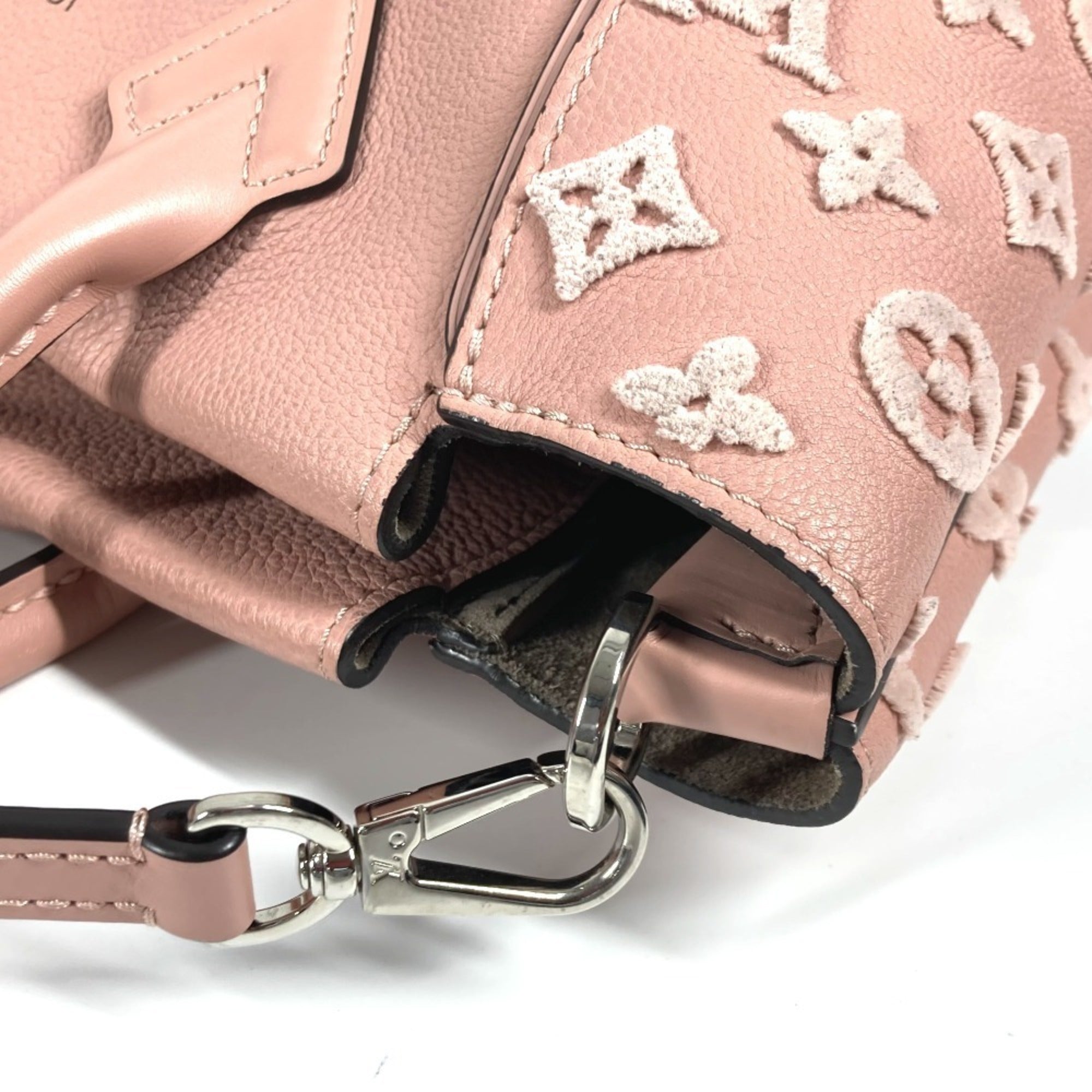 Louis Vuitton Magnolia Pink Leather Handbag Shoulder Bag Tote Bag (Pre-Owned)
