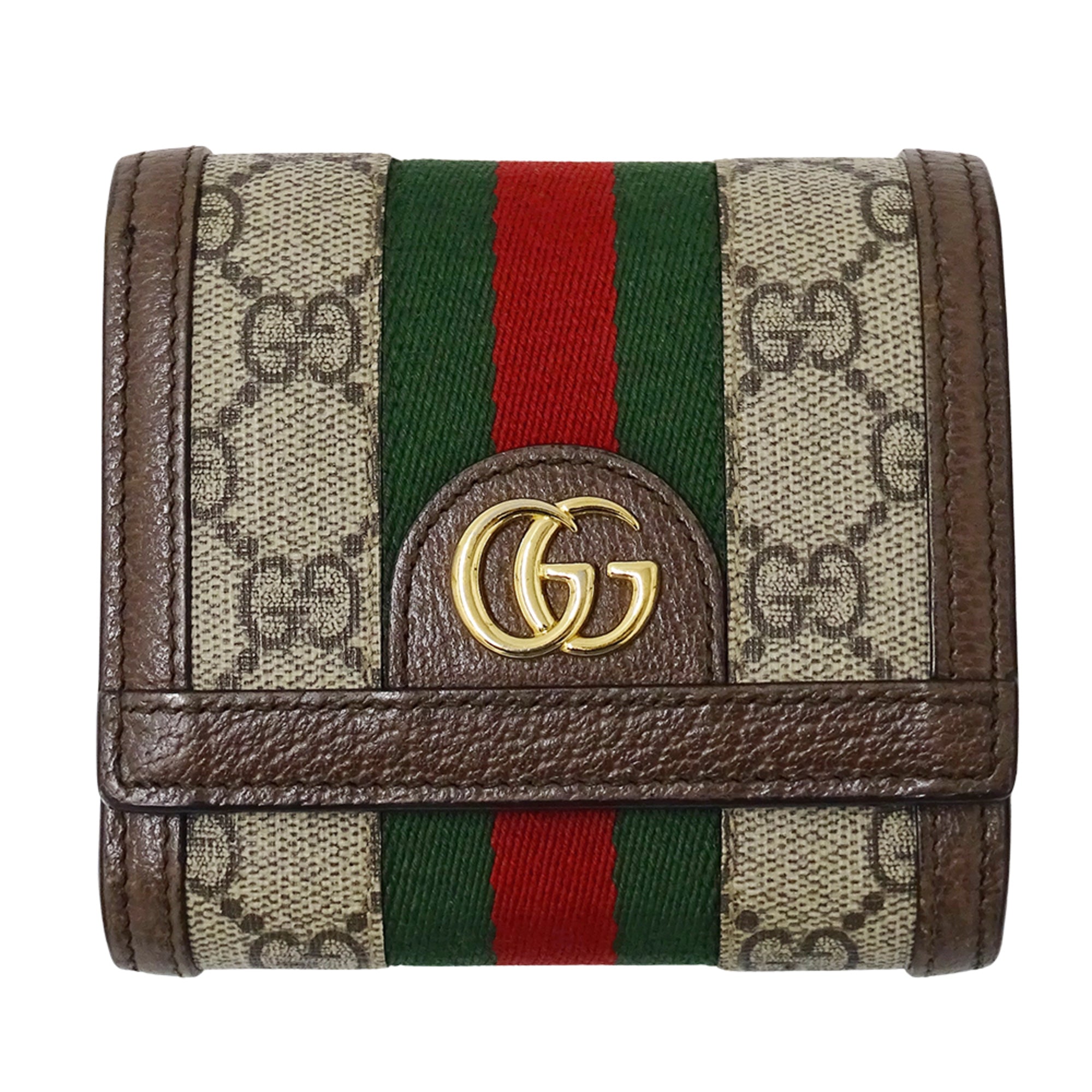 Gucci Beige Brown Gg Supreme Wallet (Bi-Fold) (Pre-Owned)