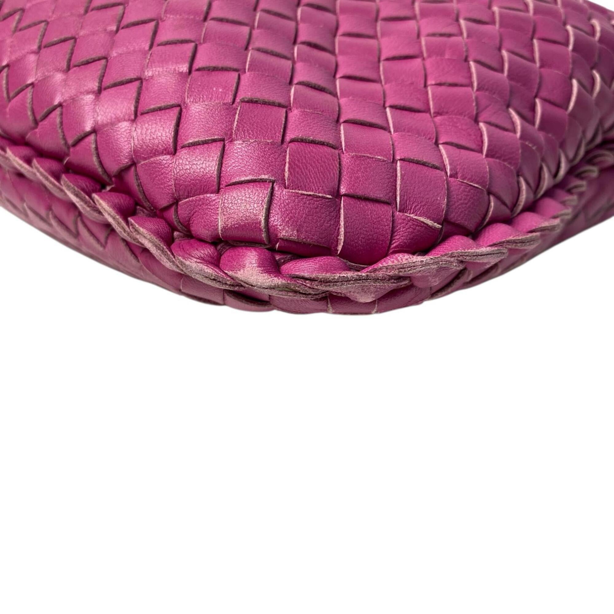 Bottega Veneta Pink Purple Leather Shoulder Bag (Pre-Owned)