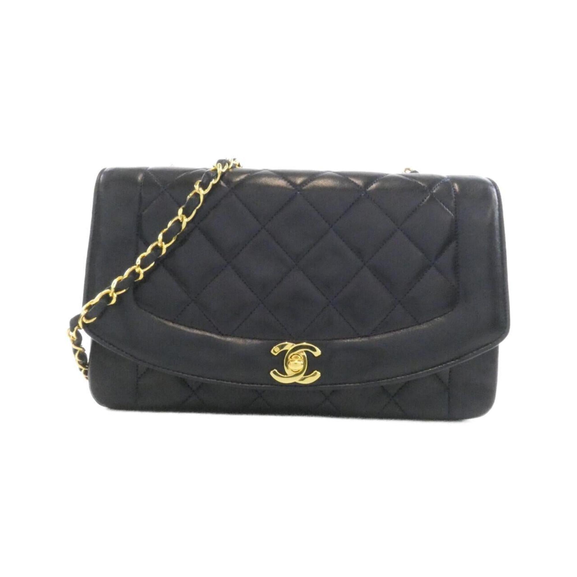 Chanel Navy Leather Shoulder Bag (Pre-Owned)