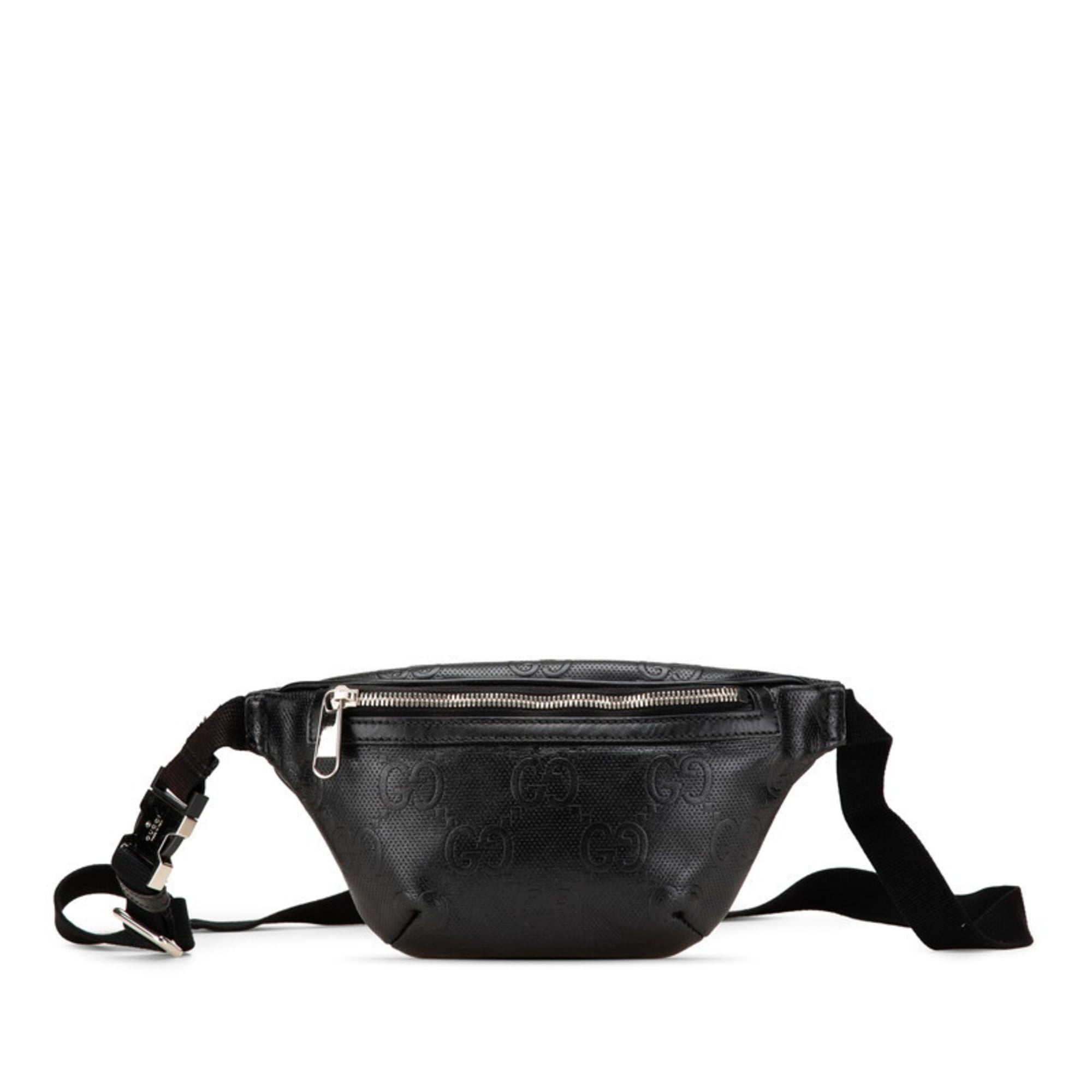 Gucci Black Leather Fanny Pack Sling Bag (Pre-Owned)
