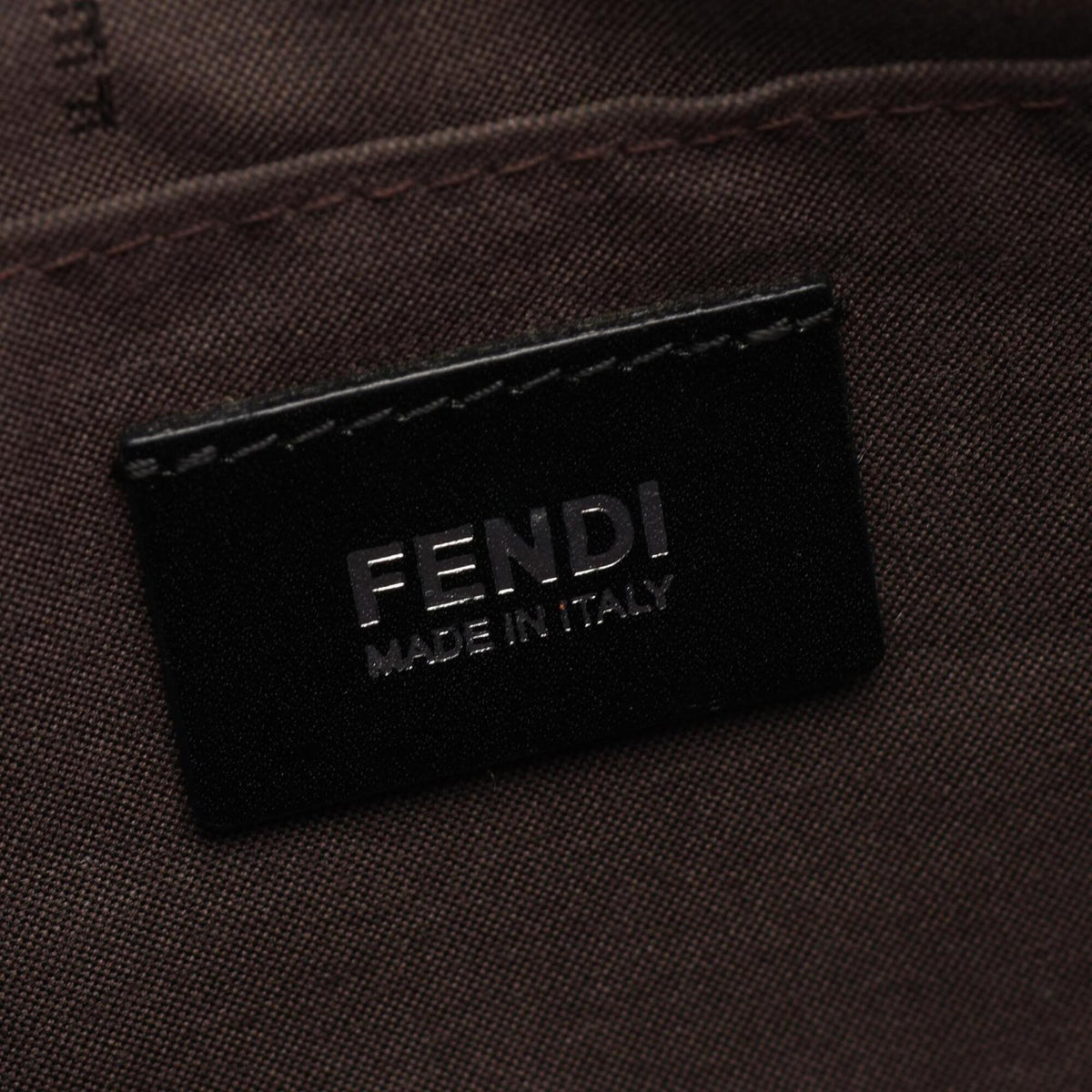 Fendi Zucca Black Coated Canvas Handbag Shoulder Bag (Pre-Owned)