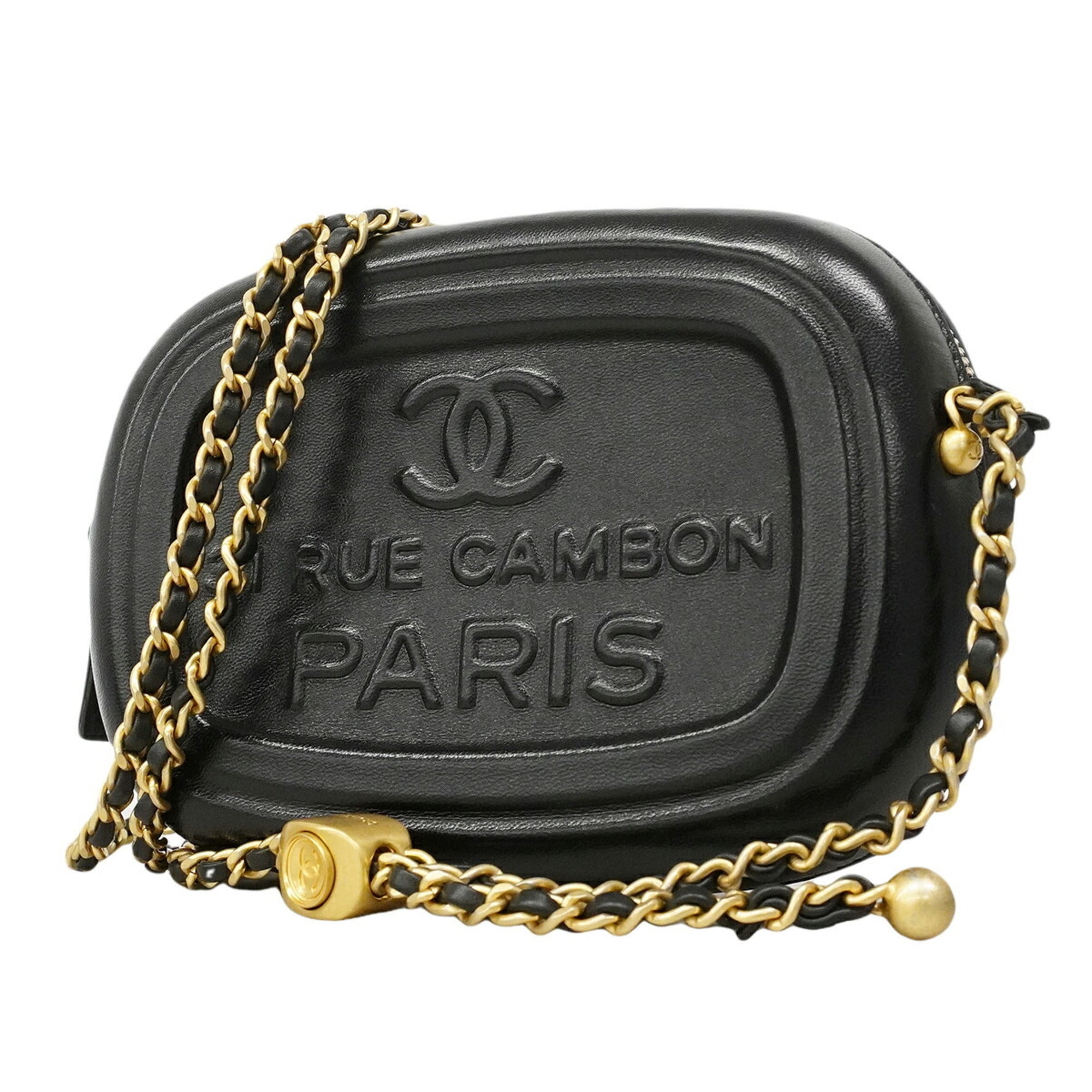 Chanel Black Leather Shoulder Bag (Pre-Owned)