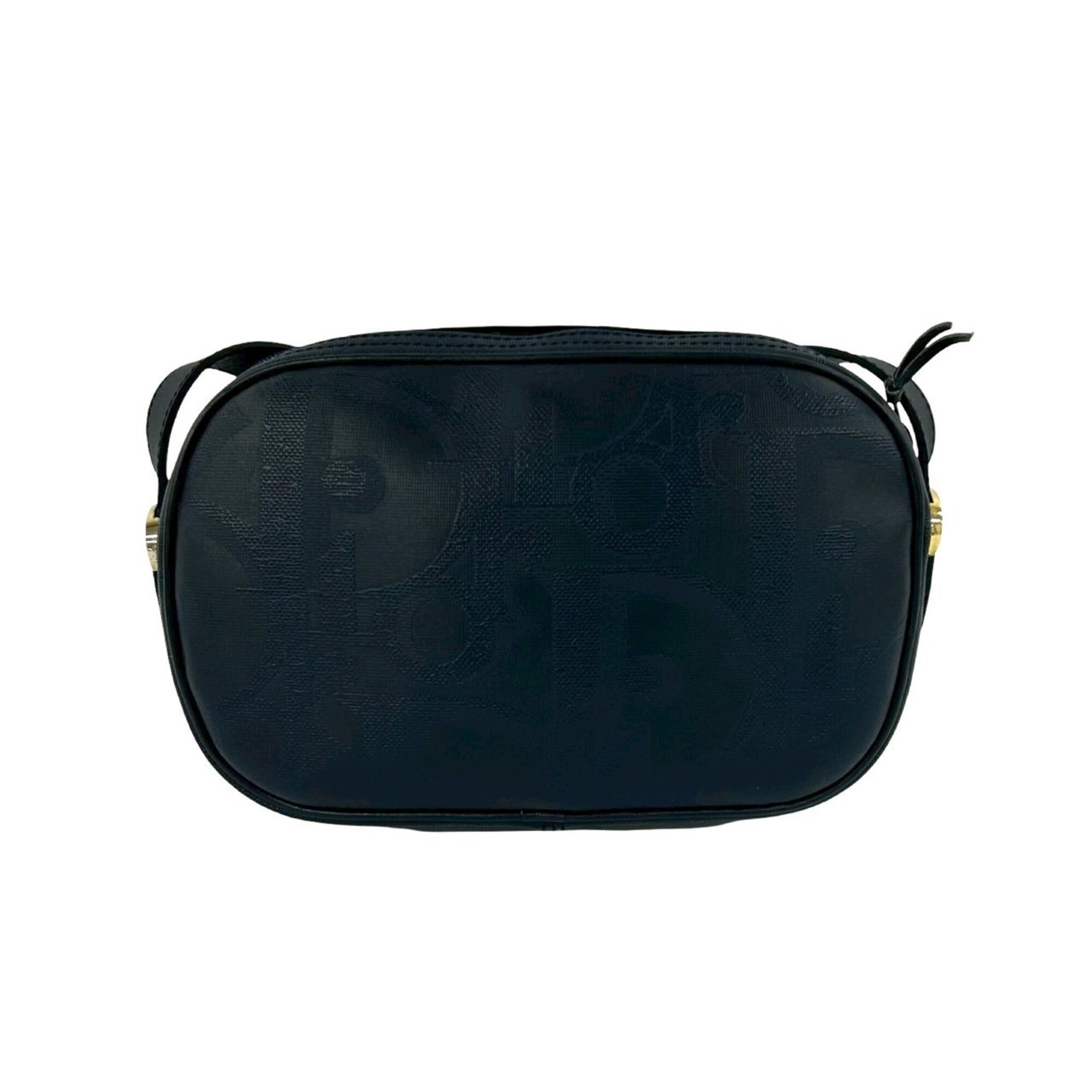 Christian Dior Navy Pvc Leather Pochette Shoulder Bag (Pre-Owned)