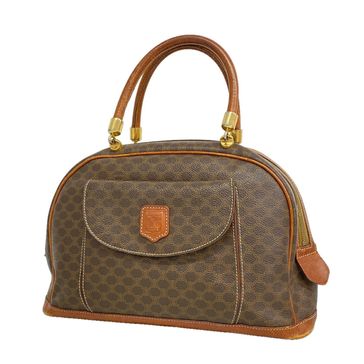 Celine Brown Pvc Handbag (Pre-Owned)