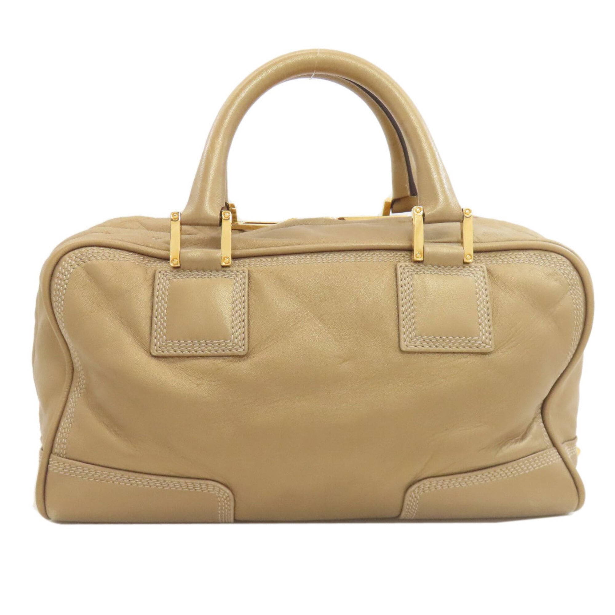 Loewe Amazona Gold Leather Handbag (Pre-Owned)