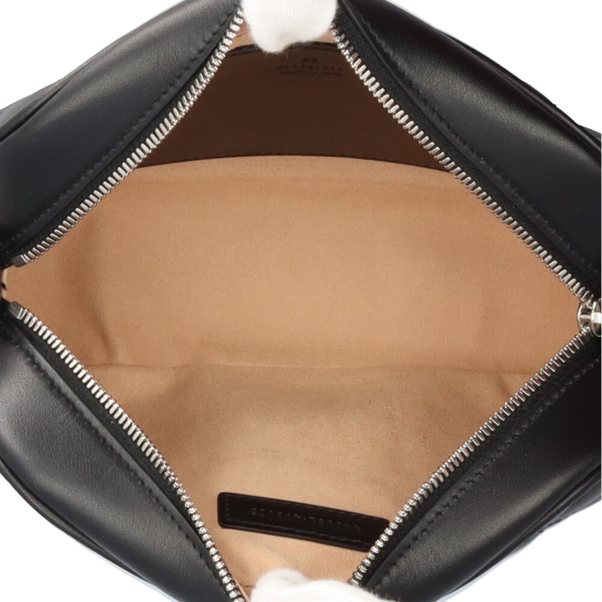 Gucci Gg Marmont Black Leather Handbag Shoulder Bag (Pre-Owned)