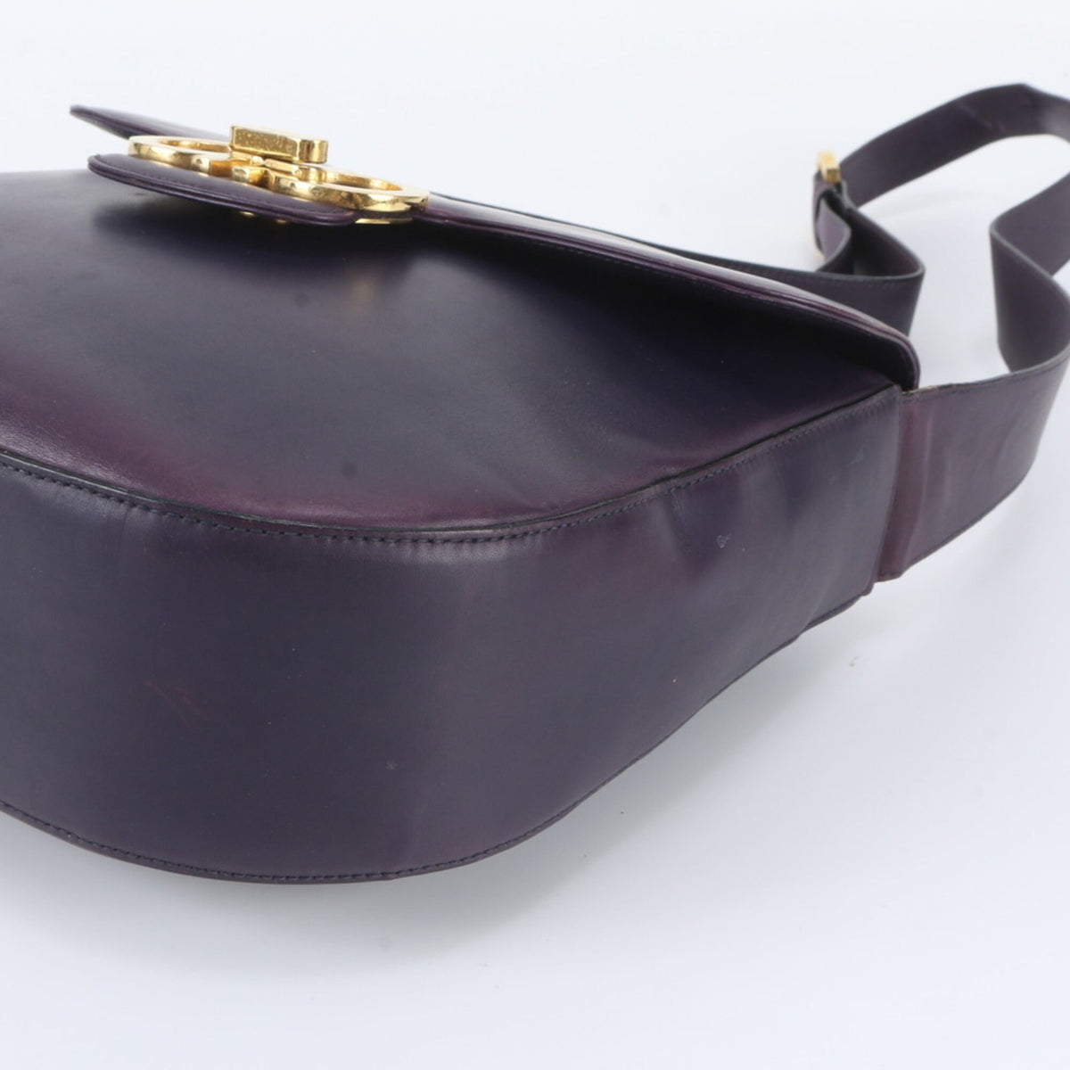Salvatore Ferragamo Purple Leather Crossbody Bag Shoulder Bag (Pre-Owned)