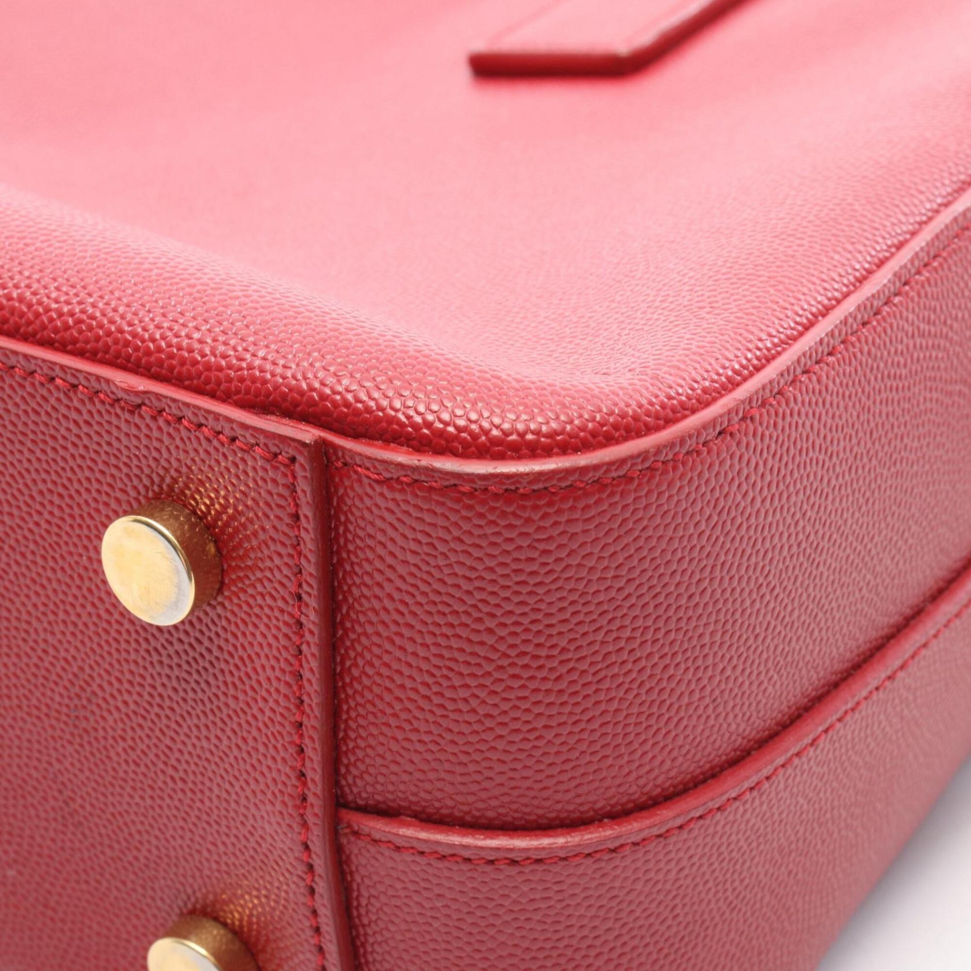 Yves Saint Laurent Red Color Leather Handbag (Pre-Owned)