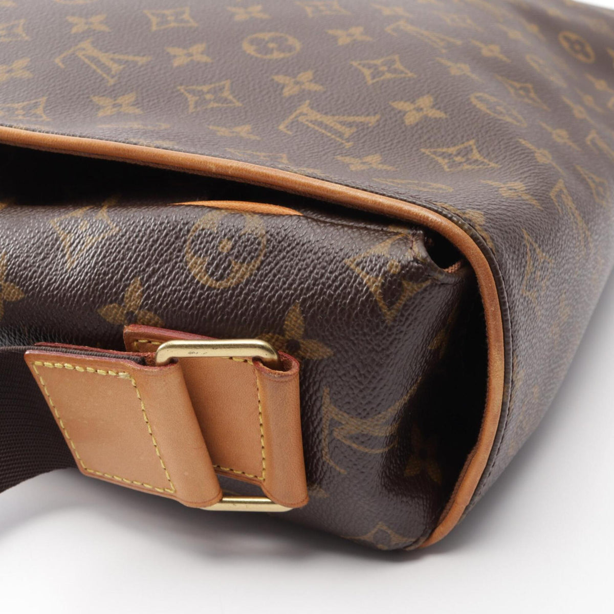 Louis Vuitton Brown Coated Canvas Leather Handbag Shoulder Bag (Pre-Owned)