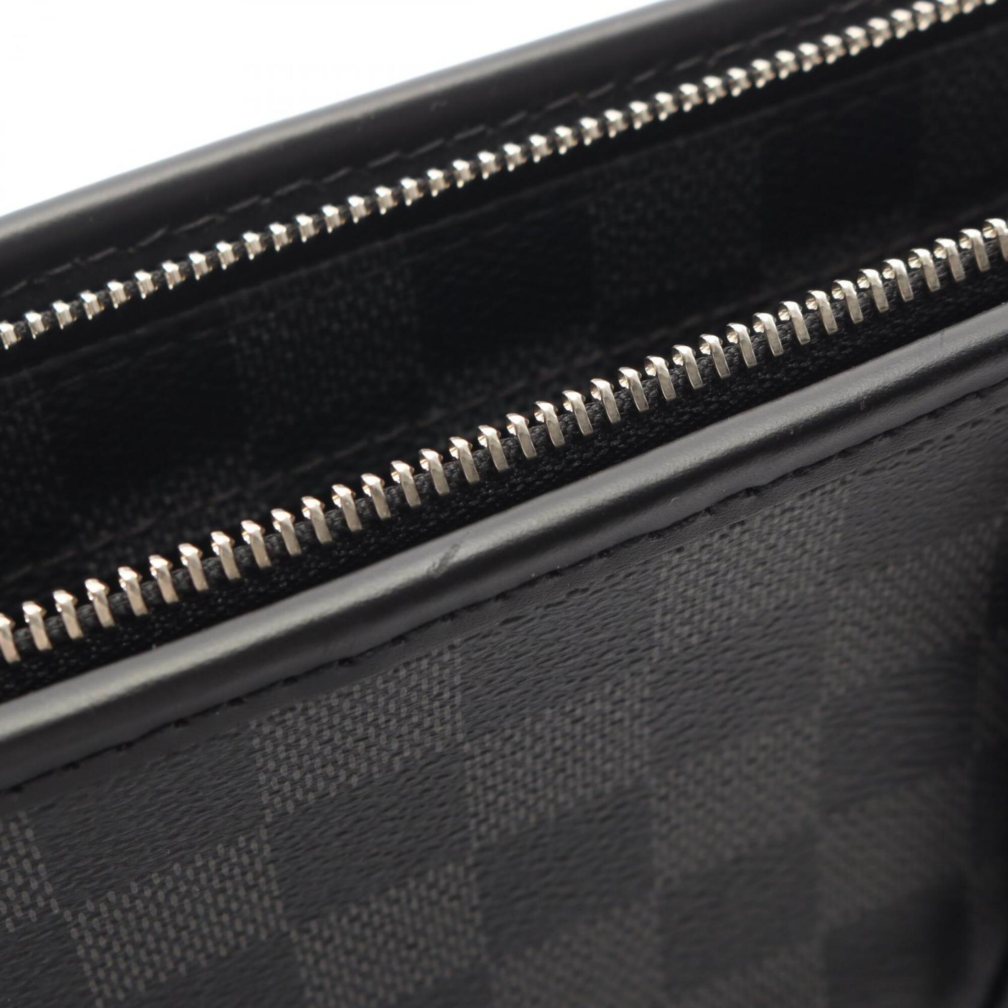 Louis Vuitton Black Pvc Leather Handbag Tote Bag (Pre-Owned)