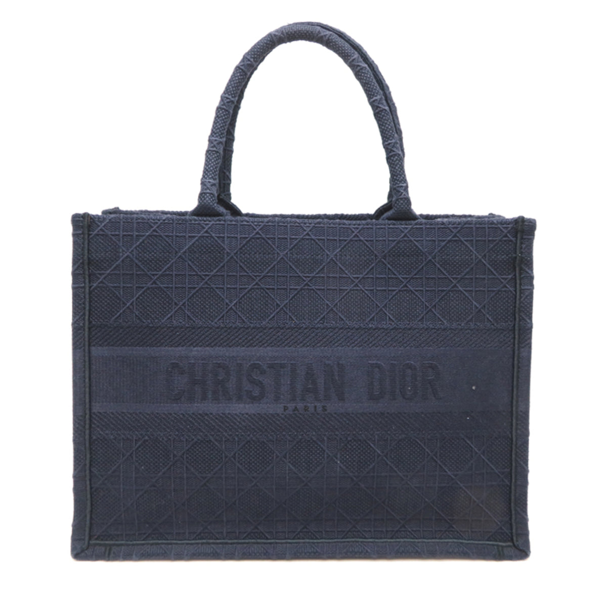 Christian Dior Navy Canvas Tote Bag (Pre-Owned)