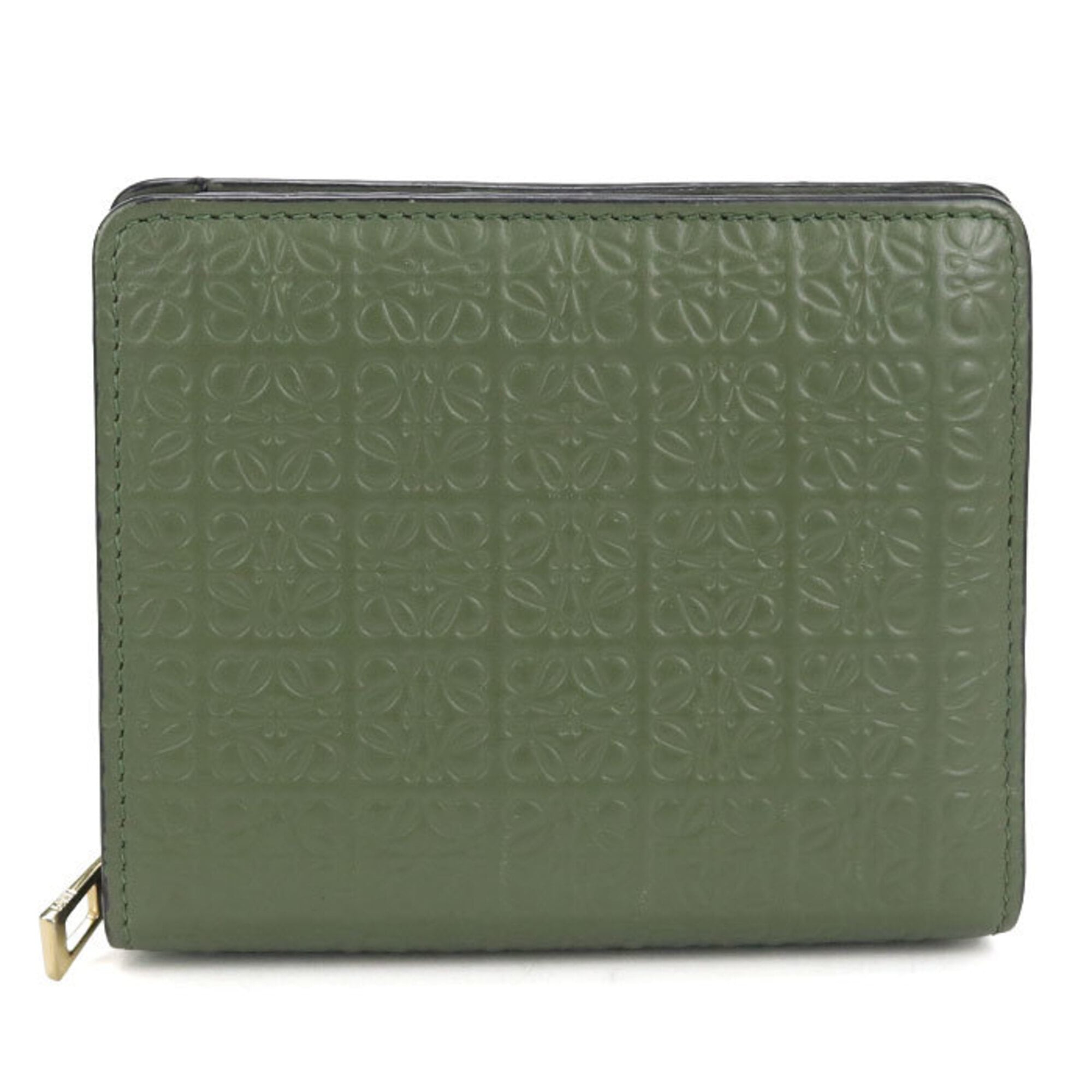 Loewe Green Leather Wallet (Bi-Fold) (Pre-Owned)