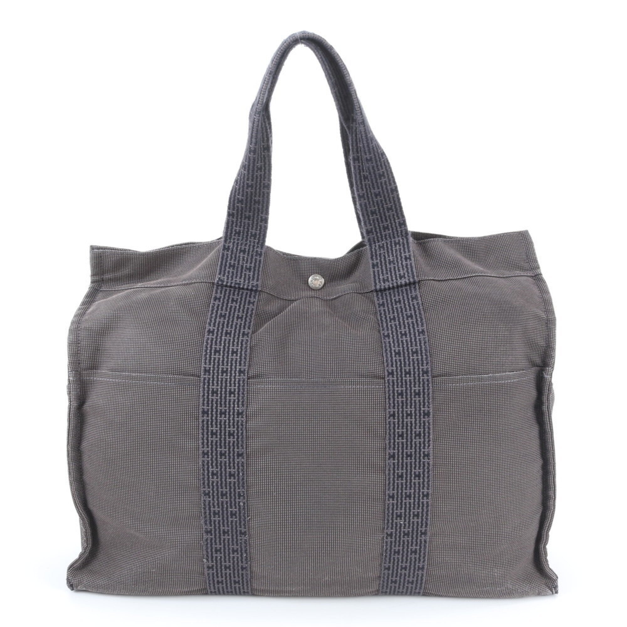 Hermes Gray Togo Leather Handbag Tote Bag (Pre-Owned)