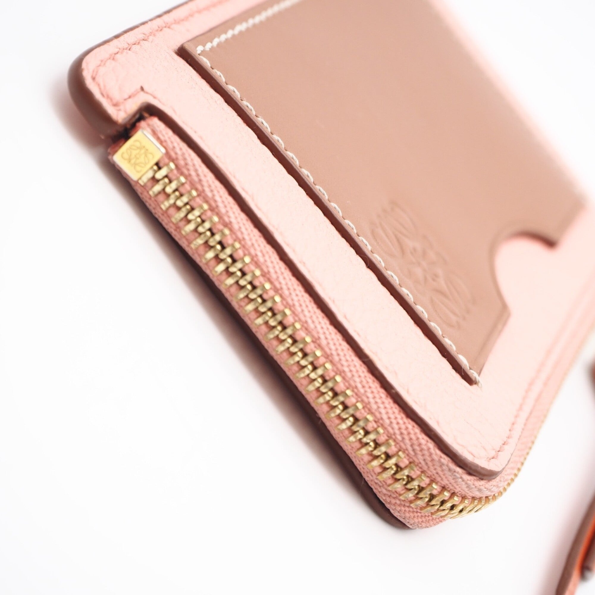 Loewe Pink Orange Leather Coin Purse/Coin Case (Pre-Owned)