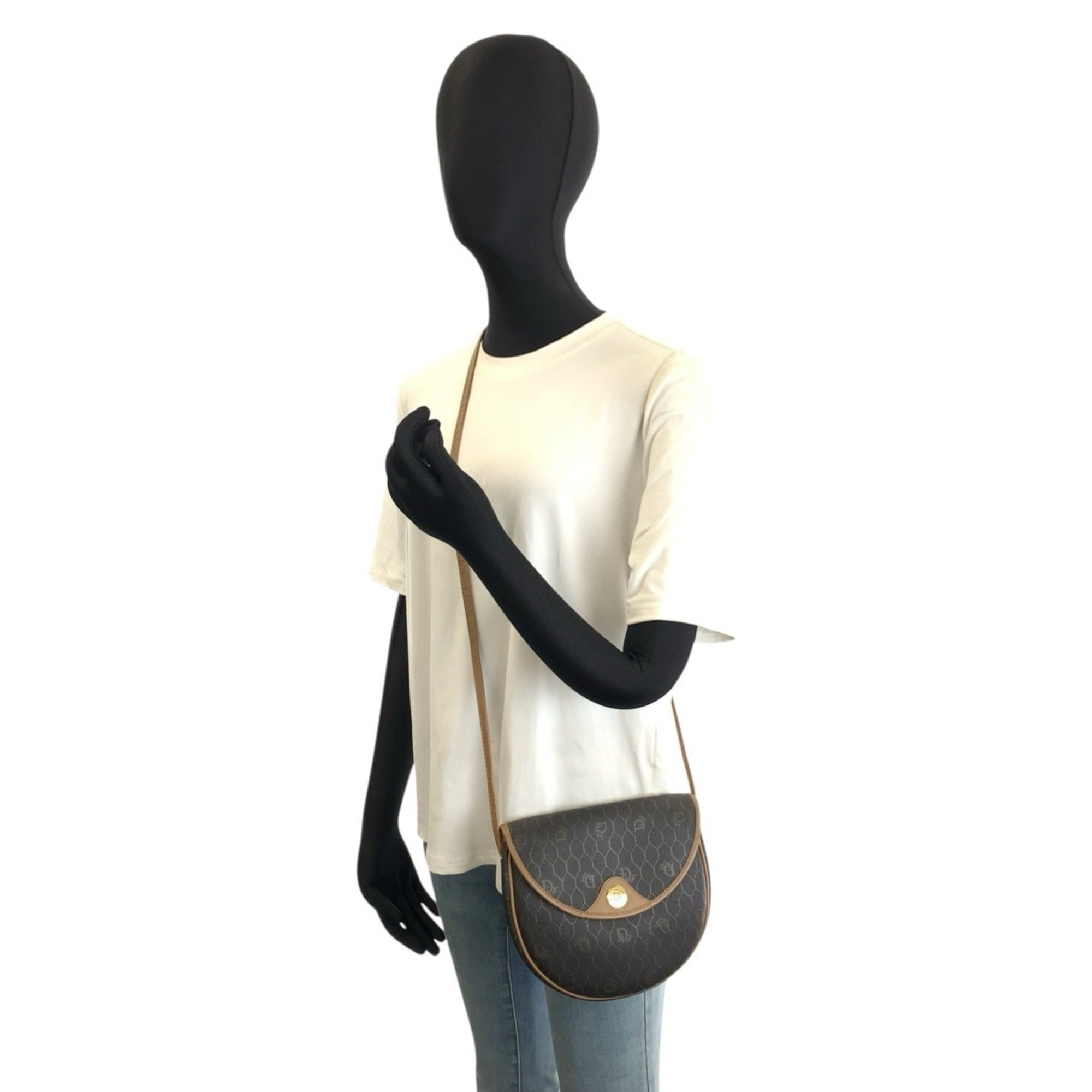 Christian Dior Brown Pvc Pochette Shoulder Bag (Pre-Owned)