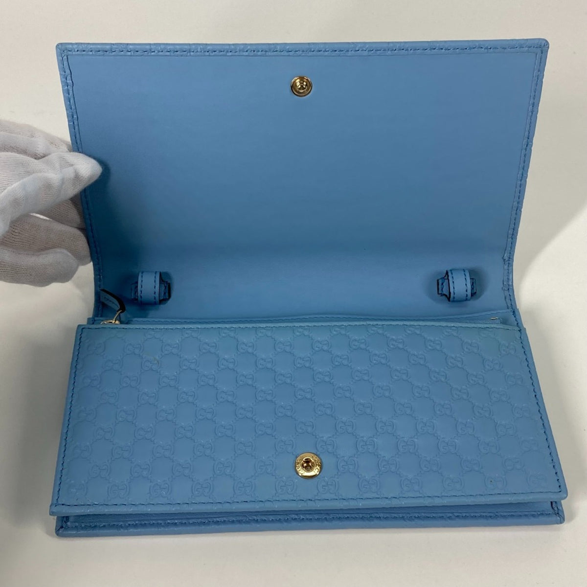 Gucci Blue Leather Shoulder Bag (Pre-Owned)