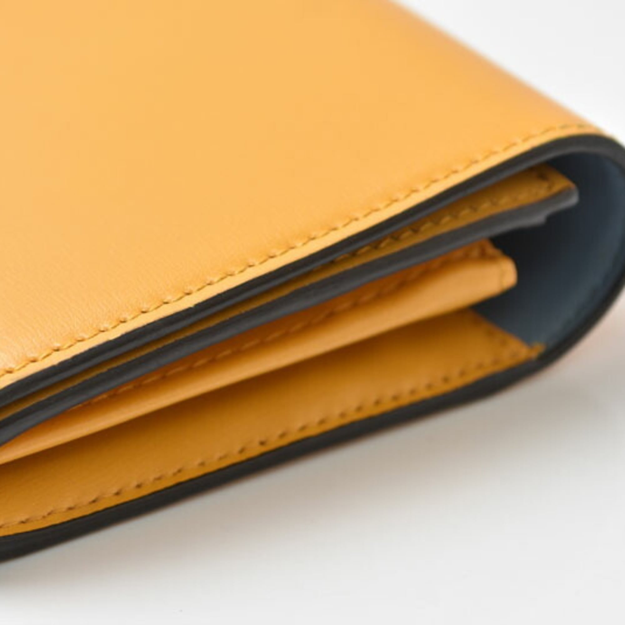 Jimmy Choo Blue Yellow Leather Long Wallet (Bi-Fold) (Pre-Owned)