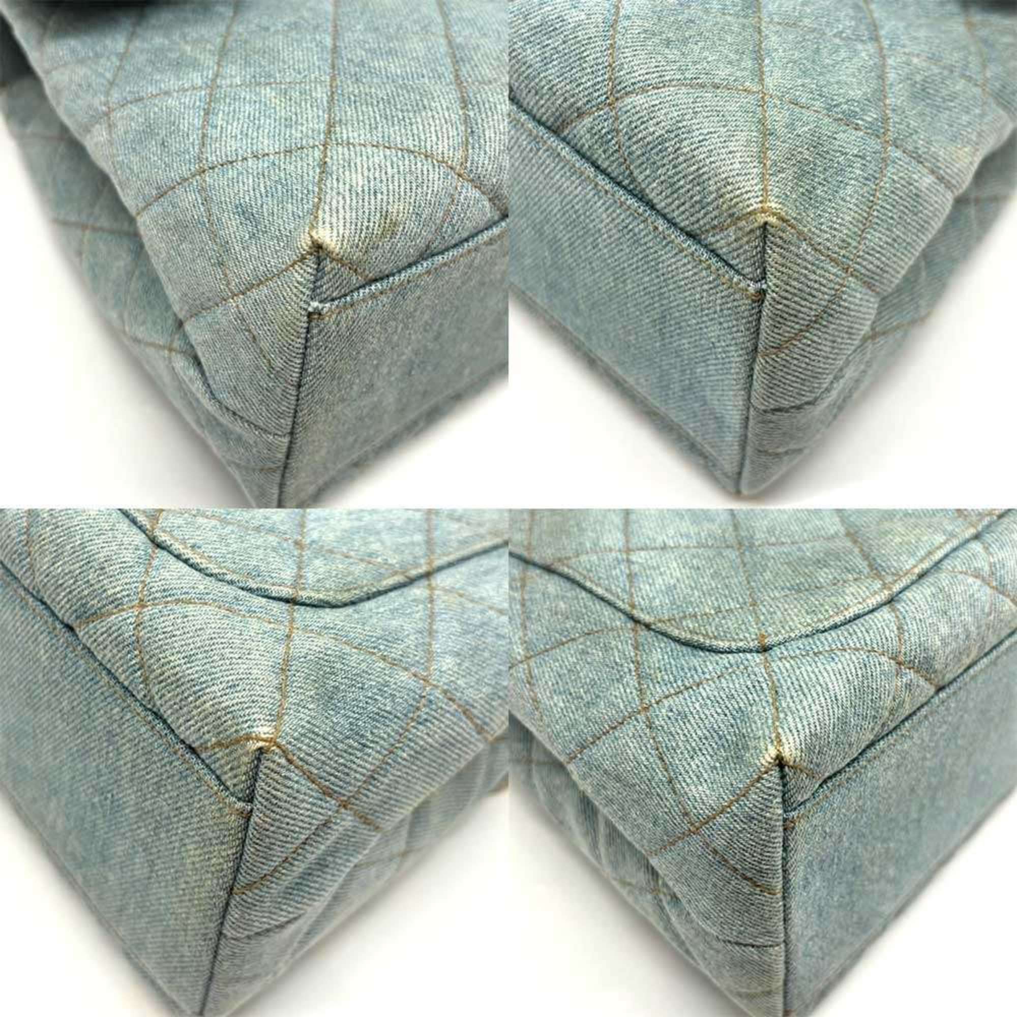 Chanel Denim Denim Leather Handbag (Pre-Owned)