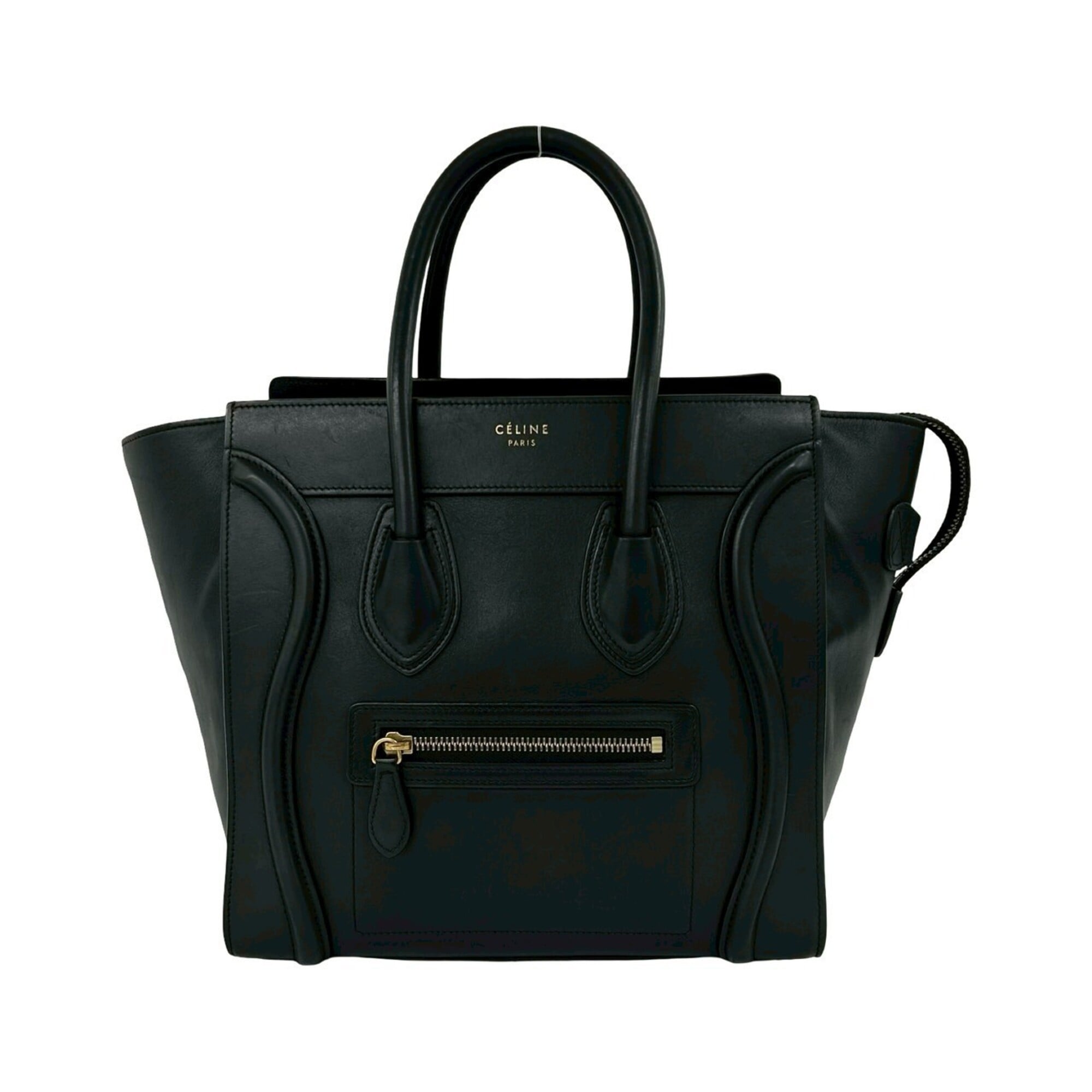 Celine Black Leather Handbag Tote Bag (Pre-Owned)