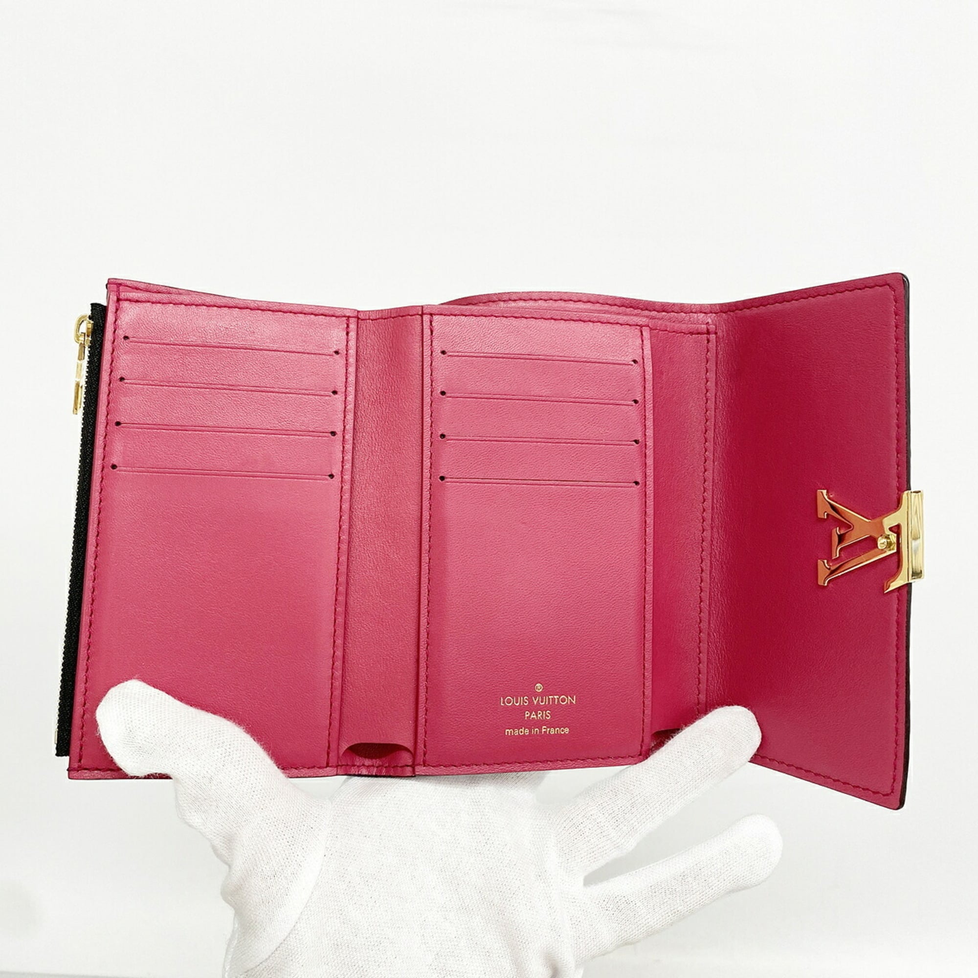 Louis Vuitton Hot Pink Noir Wallet (Tri-Fold) (Pre-Owned)