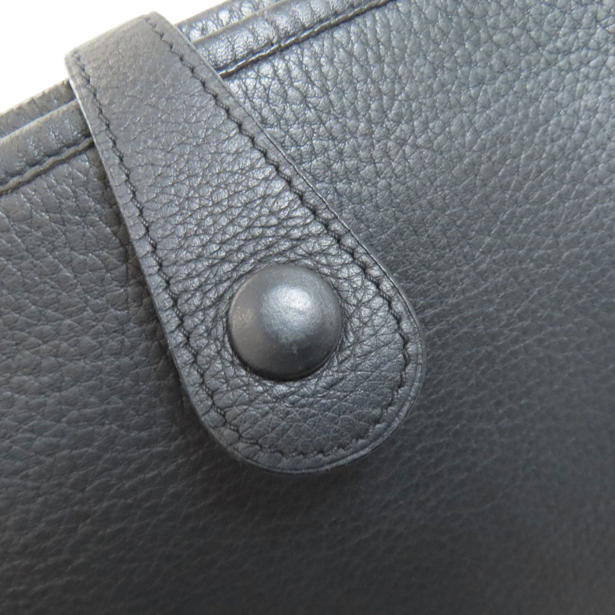 Hermes Black Taurillon Clemence Leather Shoulder Bag (Pre-Owned)