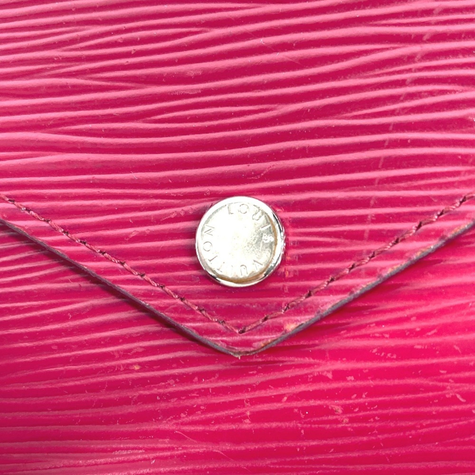 Louis Vuitton Fuchsia Purple Epi Leather Wallet (Tri-Fold) (Pre-Owned)
