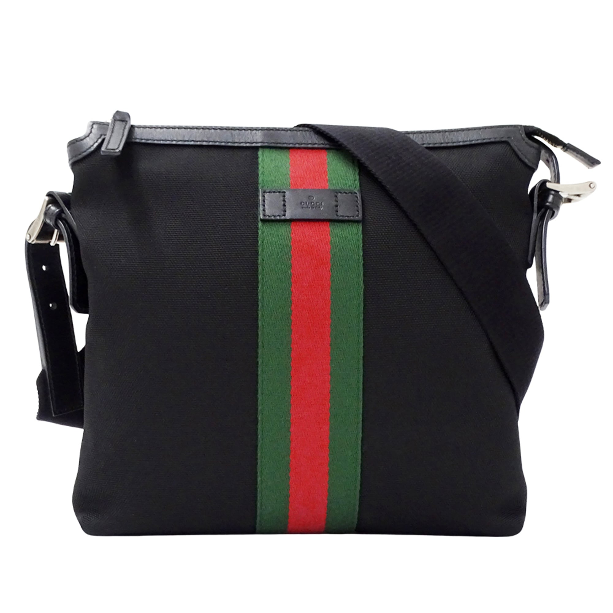 Gucci Black Nylon Handbag Shoulder Bag (Pre-Owned)
