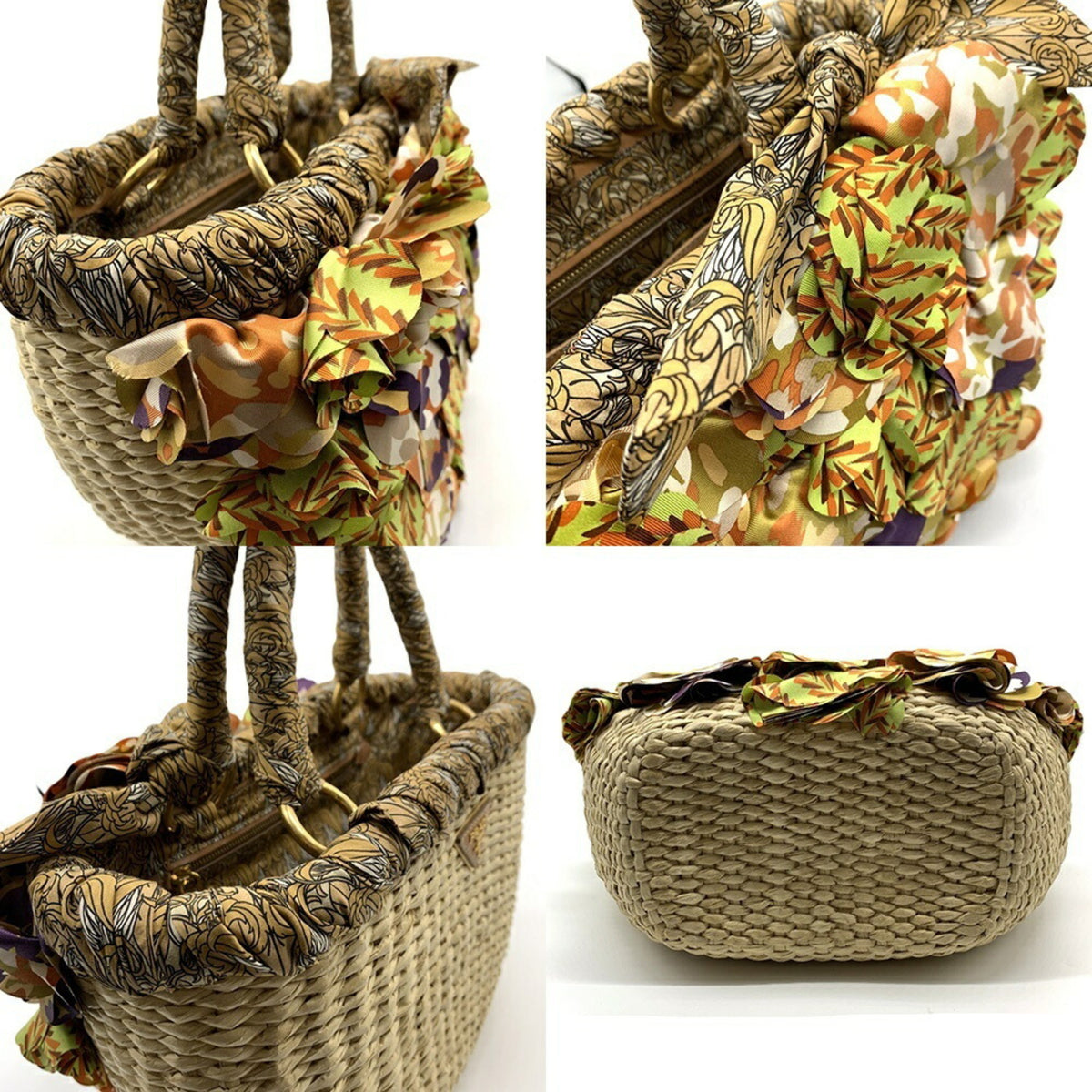 Prada Raffia Handbag (Pre-Owned)