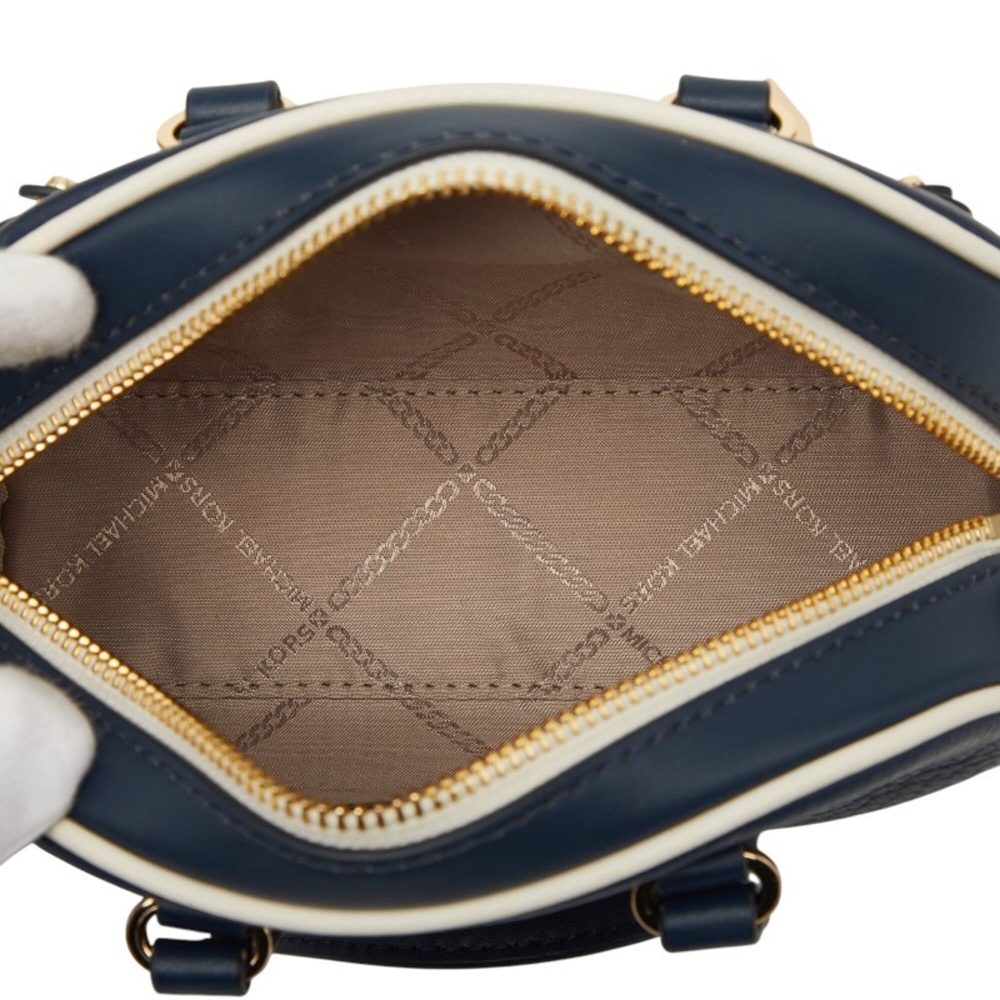 Michael Kors Navy Leather Handbag Shoulder Bag (Pre-Owned)