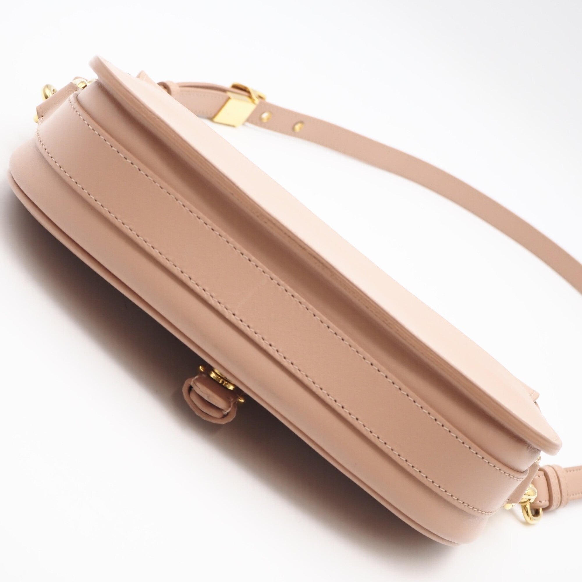 Christian Dior Pink Beige Leather Shoulder Bag (Pre-Owned)