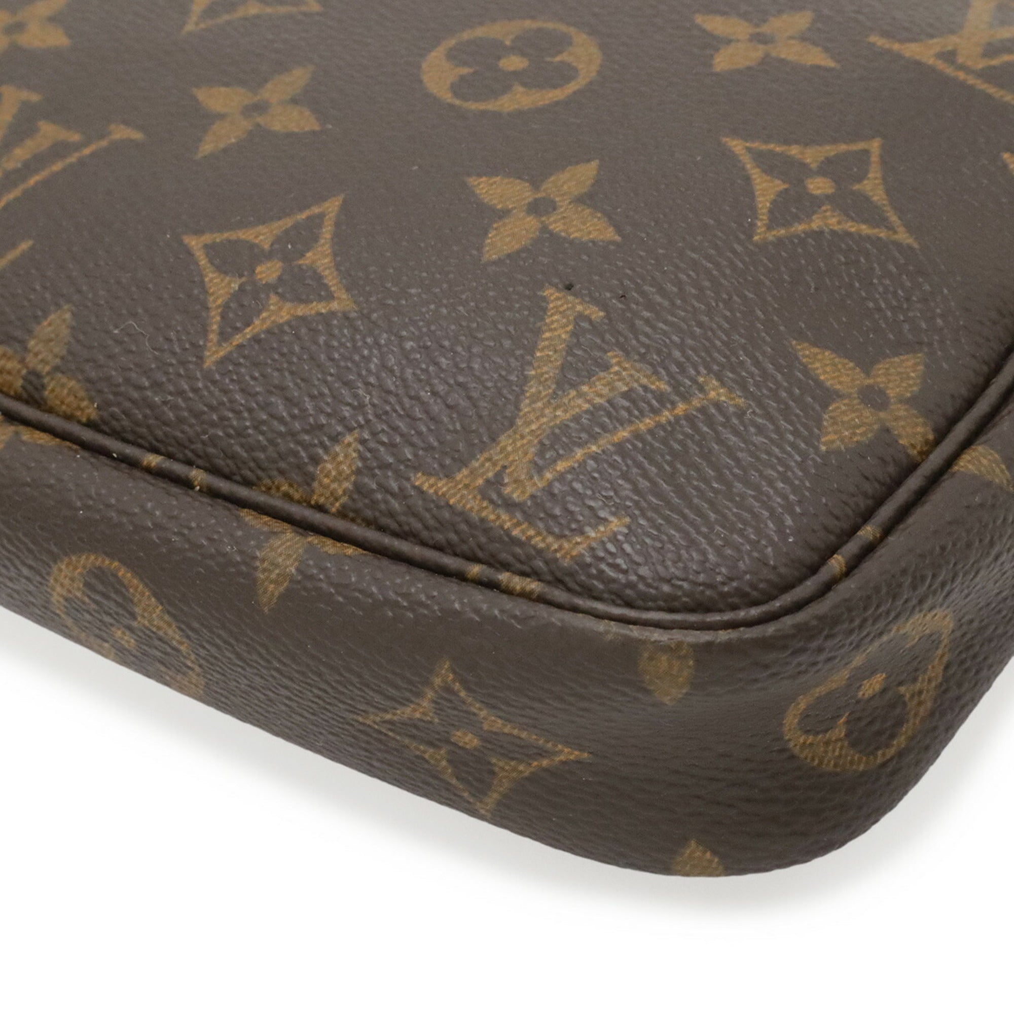 Louis Vuitton Brown Monogram Canvas Handbag Pochette Pouch (Pre-Owned)