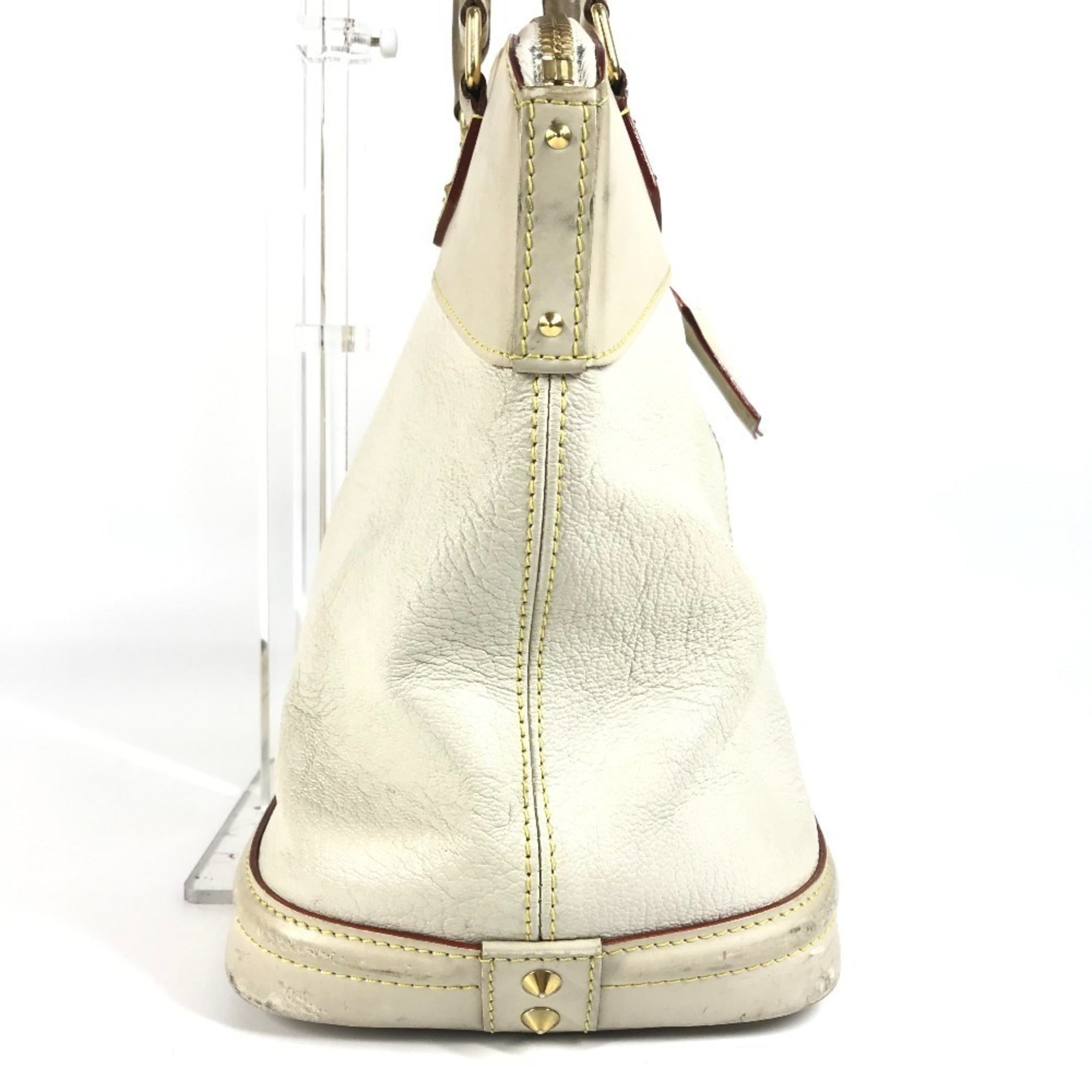 Louis Vuitton Blanc White Suhali Leather Handbag Shoulder Bag Tote Bag (Pre-Owned)
