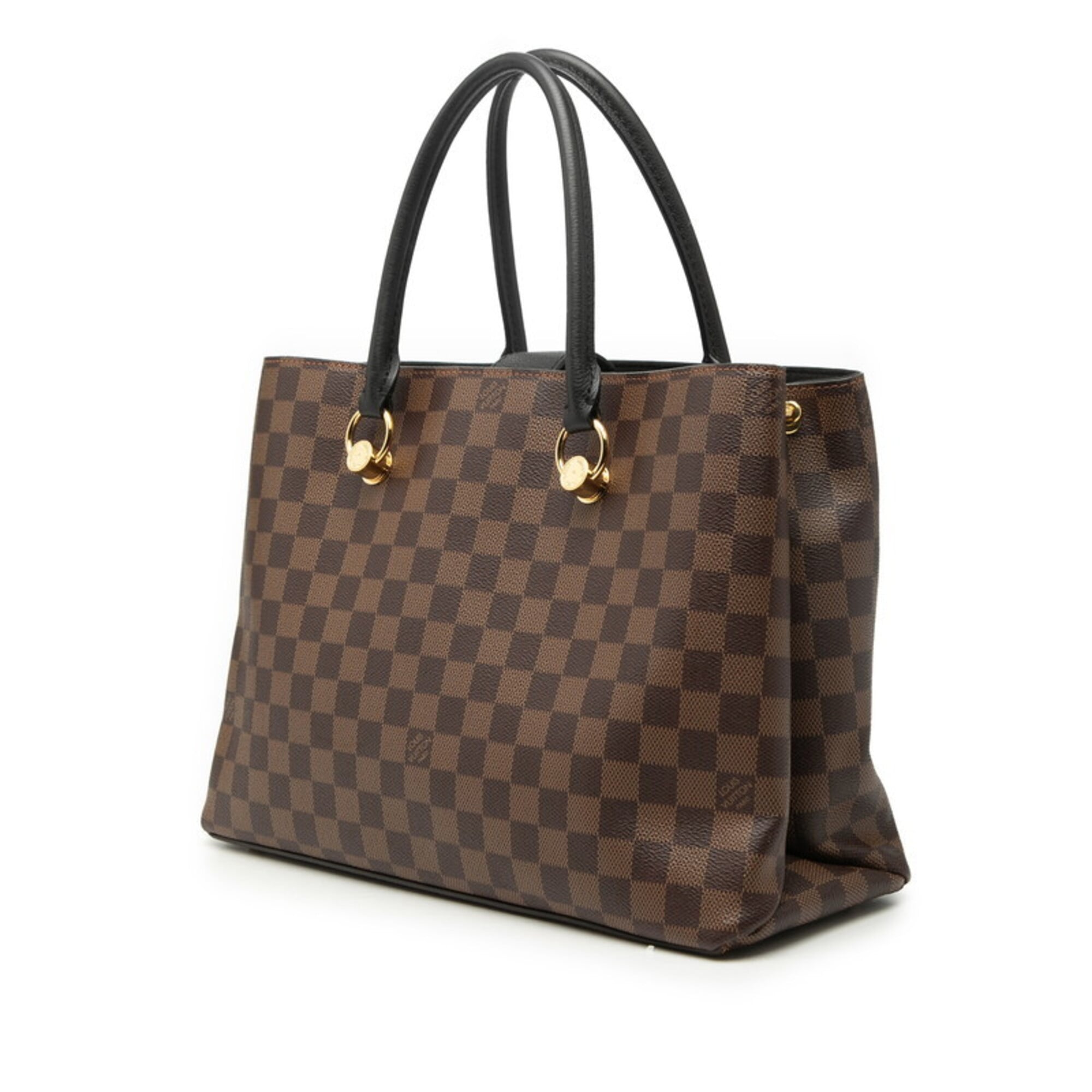 Louis Vuitton Black Brown Ebene Pvc Leather Handbag Shoulder Bag (Pre-Owned)