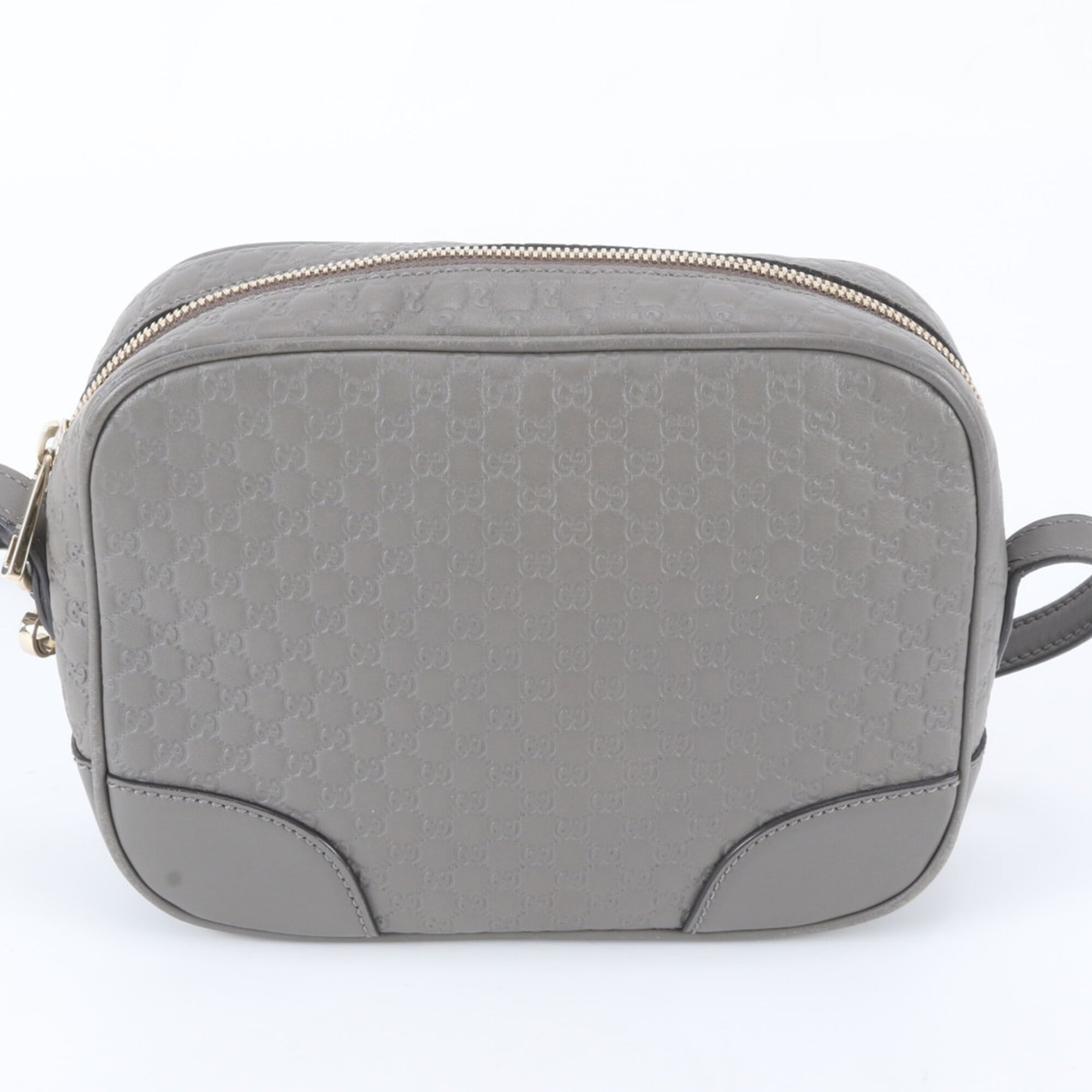 Gucci Gray Leather Shoulder Bag (Pre-Owned)