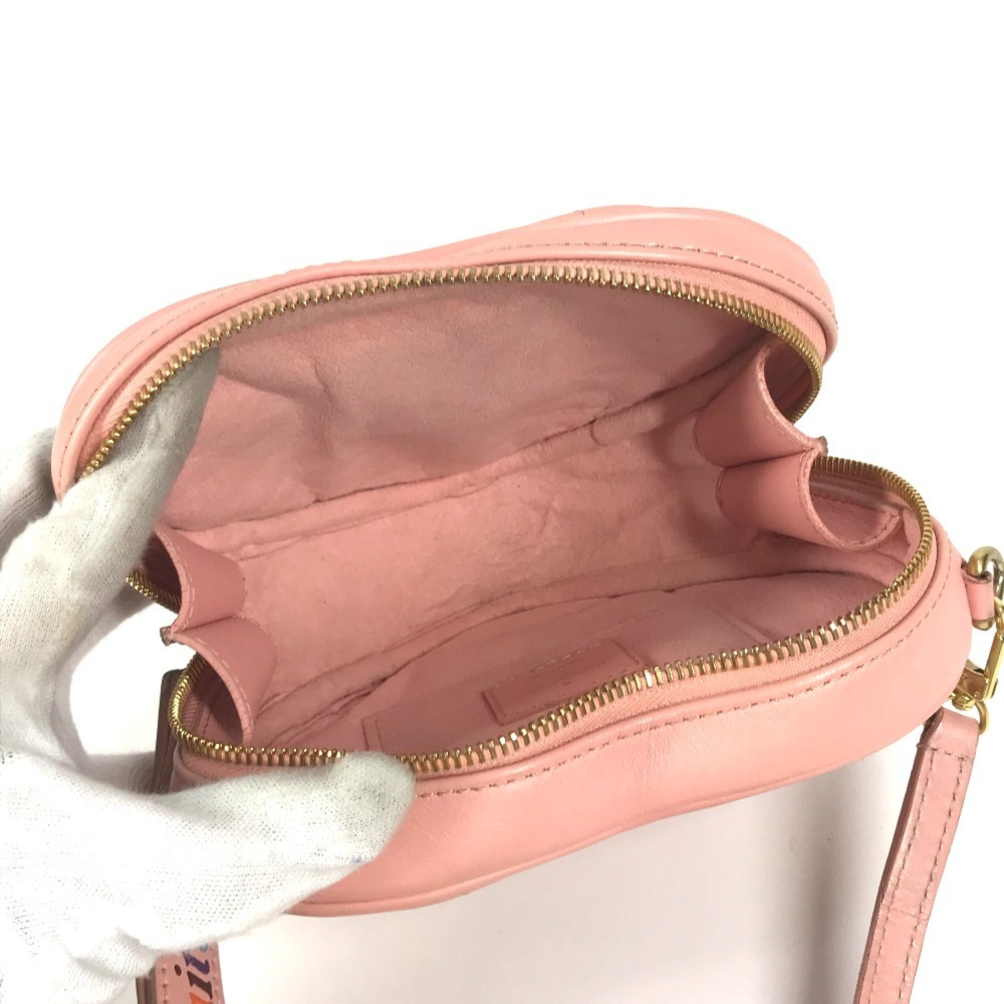 Louis Vuitton Pink Leather Clutch Bag Pochette Shoulder Bag (Pre-Owned)