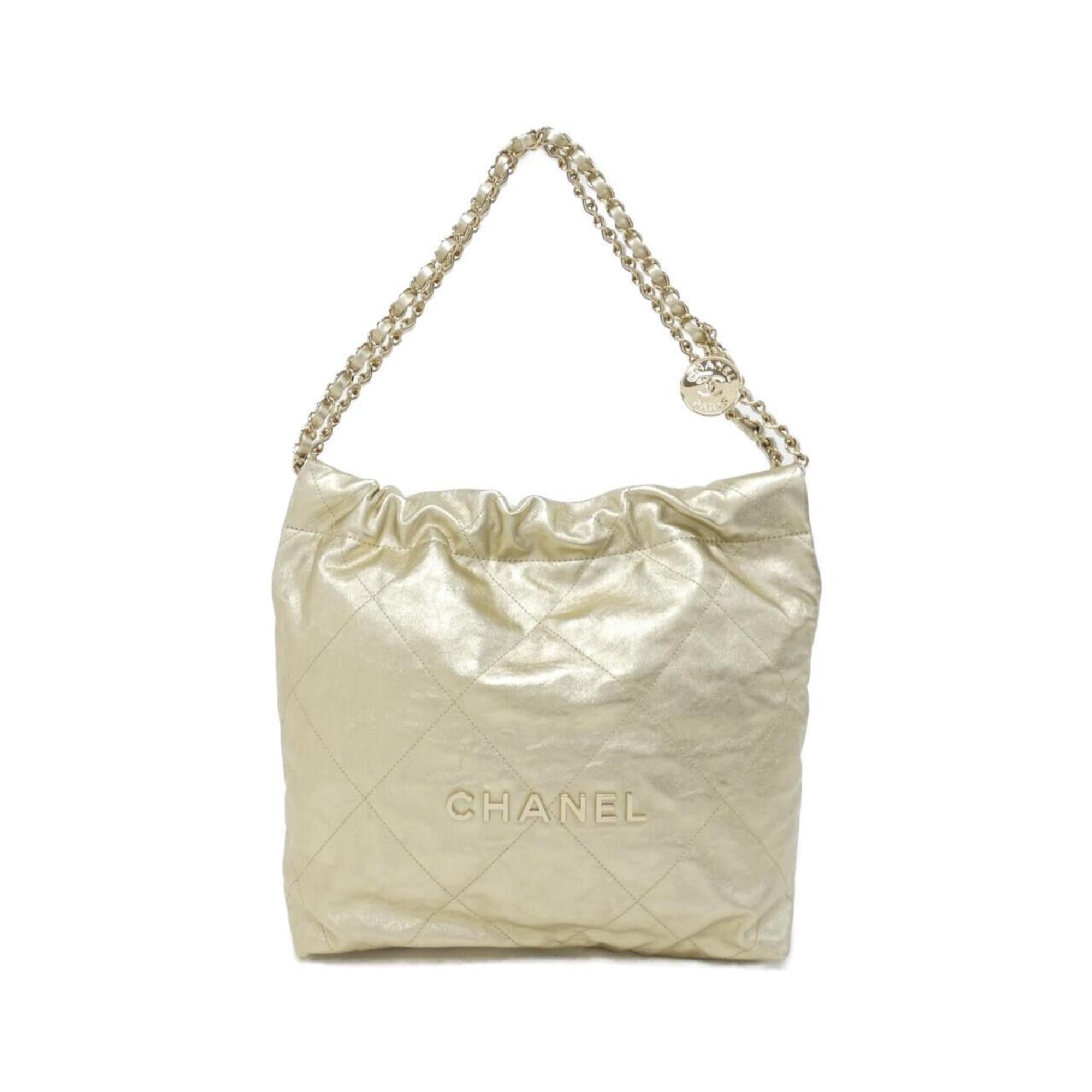 Chanel Gold Pouch Shoulder Bag (Pre-Owned)