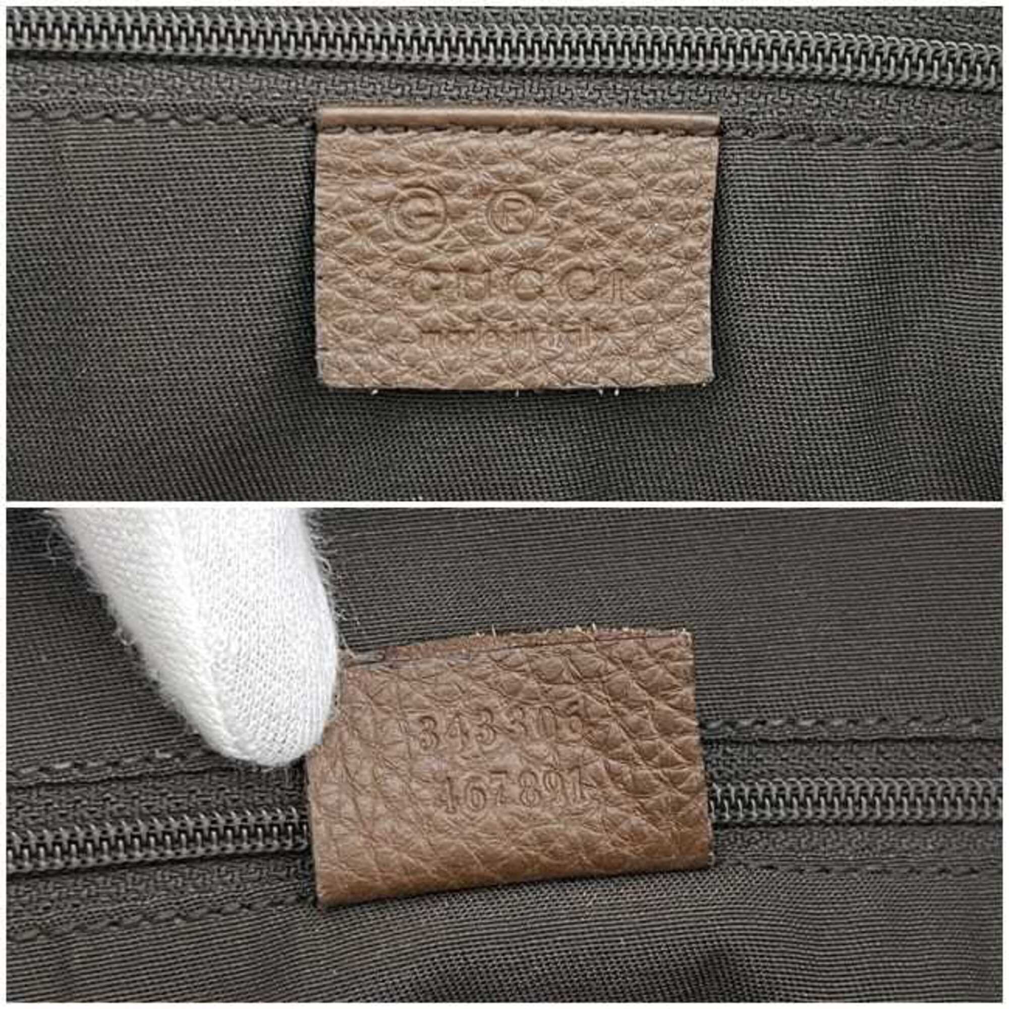 Gucci Brown Leather Tote Bag (Pre-Owned)