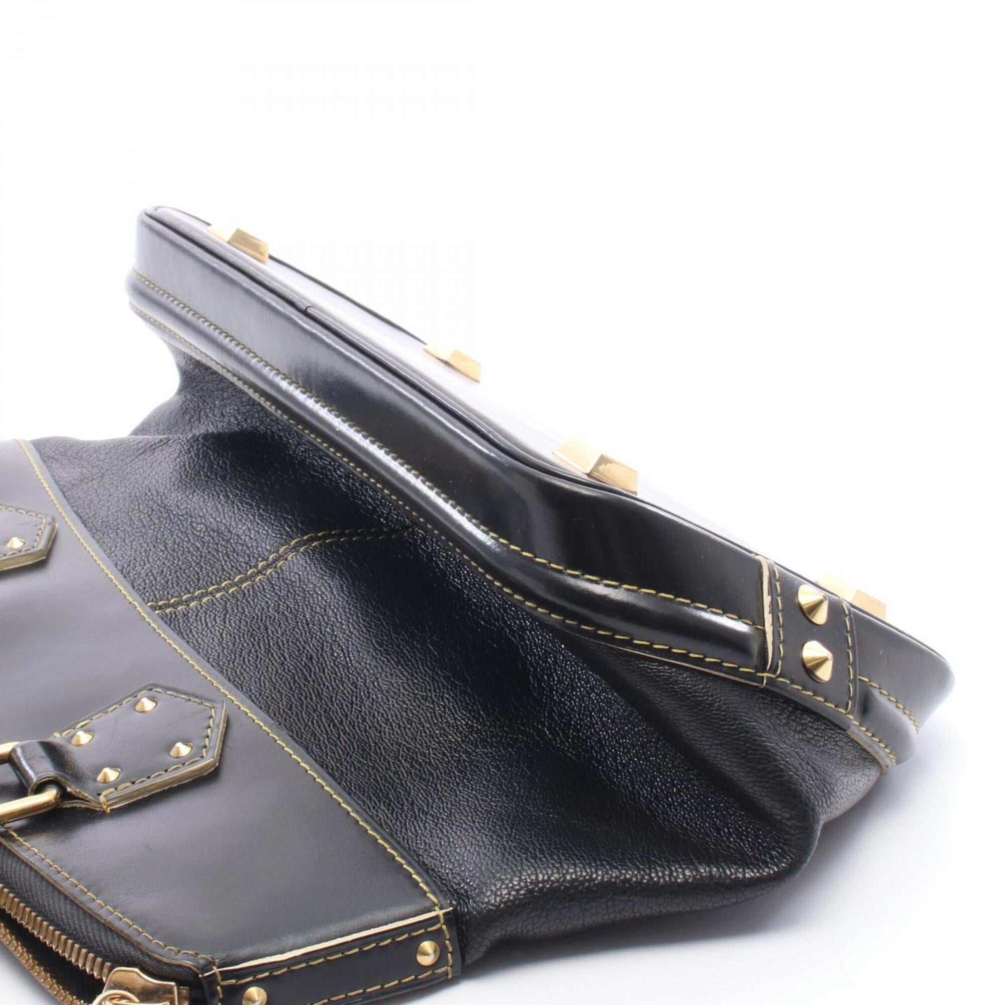 Louis Vuitton Black Leather Handbag (Pre-Owned)